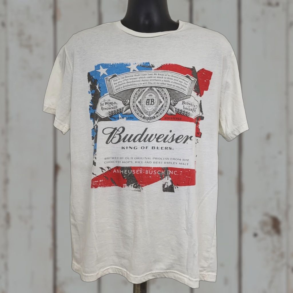 Vintage **Budweiser King Of Beers T-Shirt Men's Large Short Sleeve White** User: **Budweiser King of Beers T-Shirt Men's Large Short Sleeve White** Size US L / EU 52-54 / 3 - 1 Thumbnail
