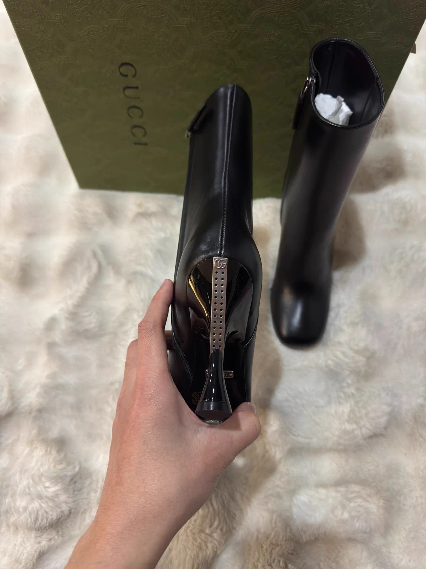 Gucci Gucci Runway Women's High Heel Boots with Double G Heel Size US 5 / IT 35 - 4 Thumbnail