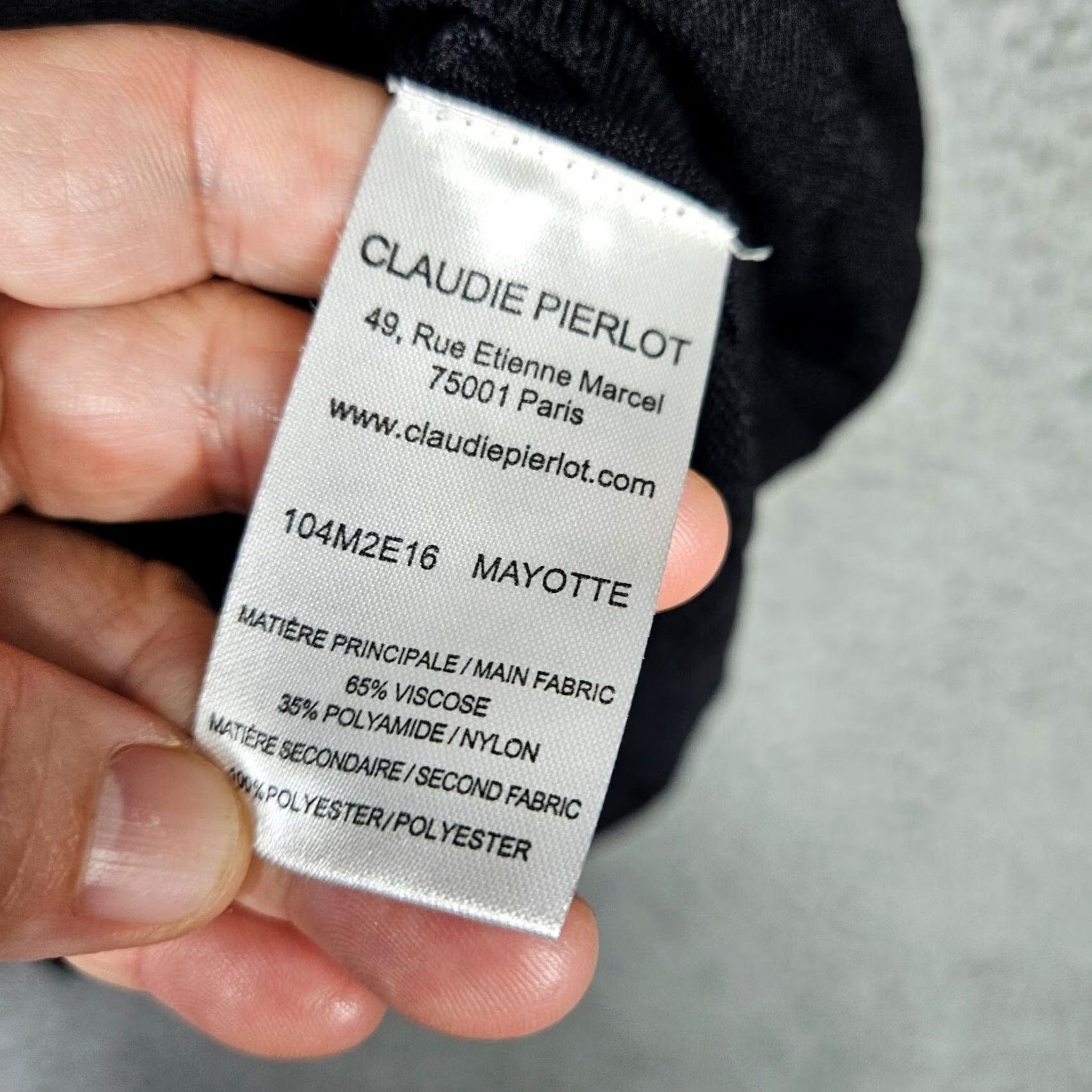 Vintage CLAUDIE PIERLOT Sweater Women’s Black Knit Ruffle Crew Neck Short Sleeve Sz 2 Pullover All Seasons Womens Size XS / US 0-2 / IT 36-38 - 5 Thumbnail