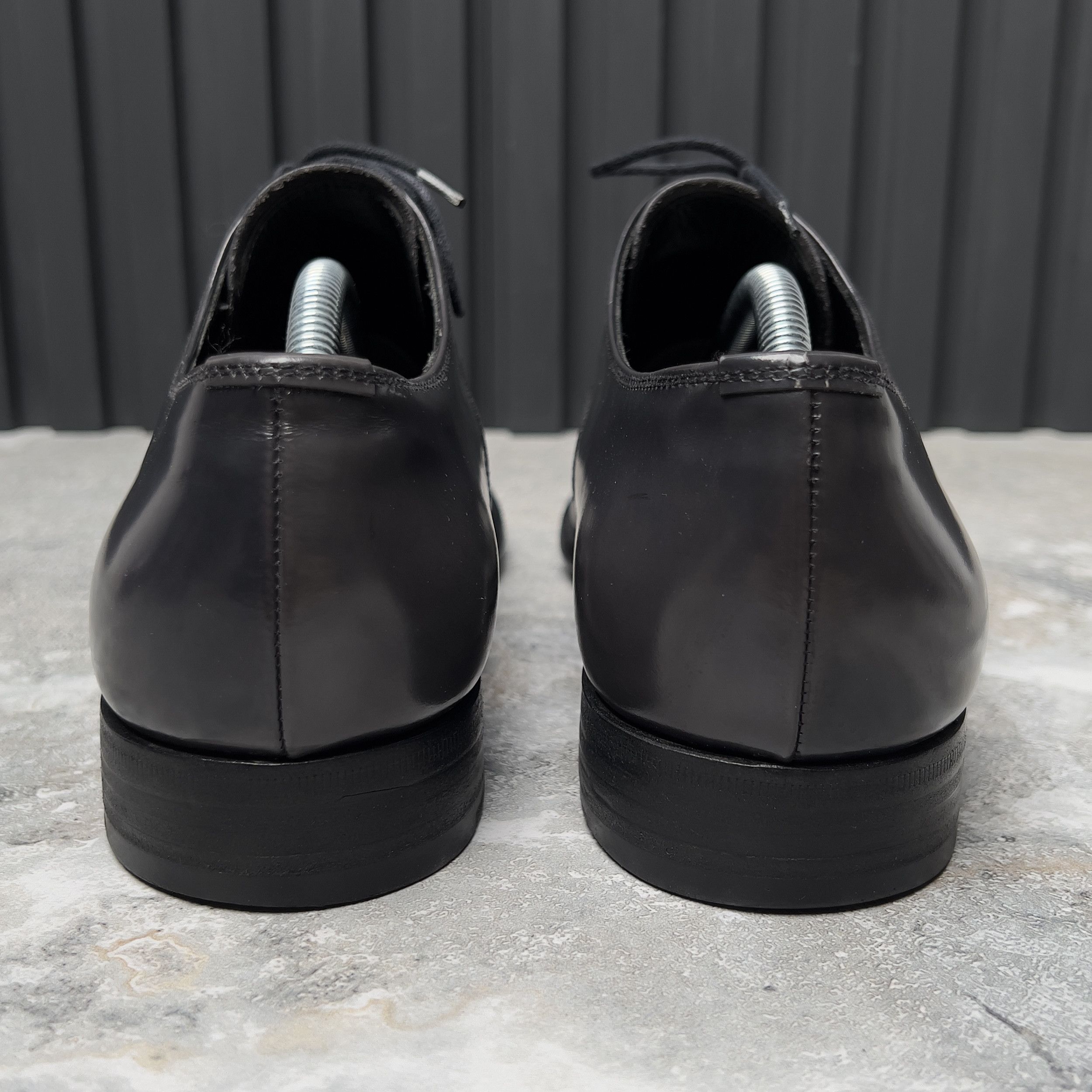 Prada PRADA Dress Derby Lase Up Graphite Patent Leather Size US 8 / EU 41 - 8 Thumbnail