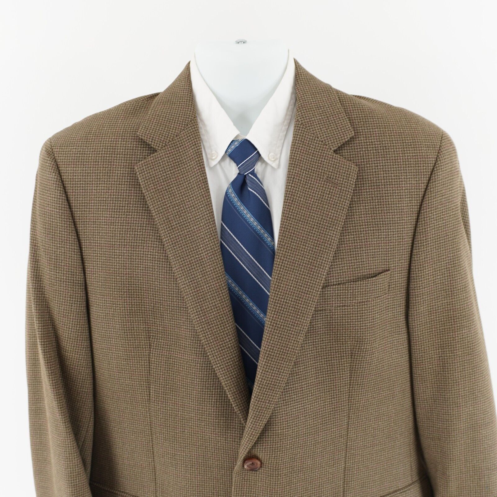 Ralph Lauren Ralph Lauren Tan Green Houndstooth Red Windowpane Wool Silk Size 42R - 1 Thumbnail