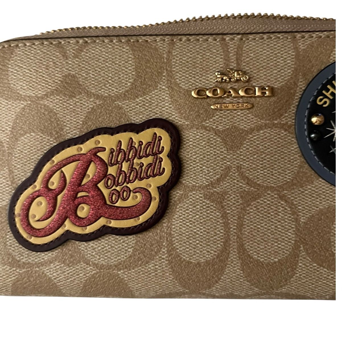 Disney X Coach Zip Wallet Signature Canvas w/Cinderella