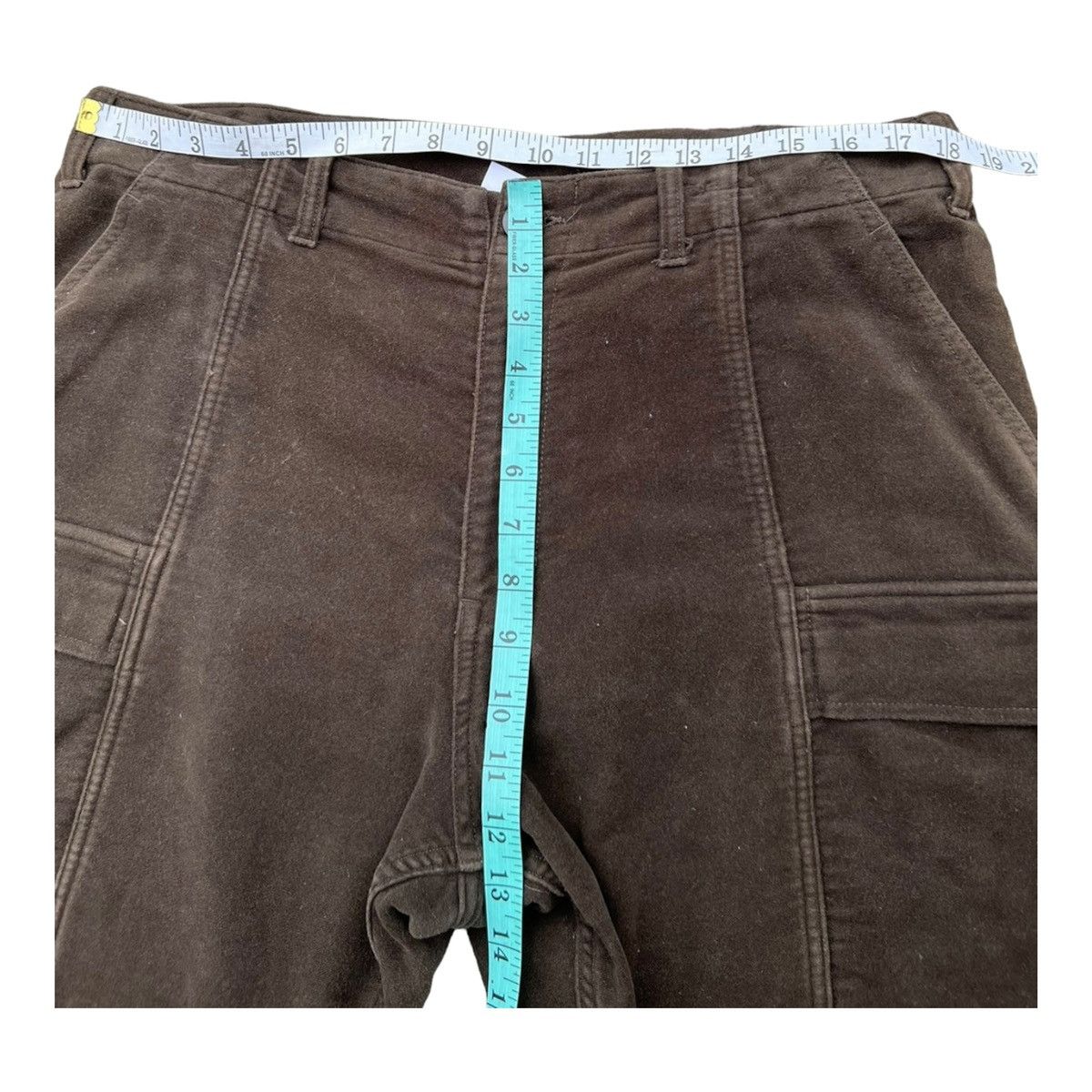 GOODENOUGH × Hiroshi Fujiwara Vintage 90s Goodenough Suede Cotton Cargo Trouser Pant Size US 34 / EU 50 - 3 Thumbnail