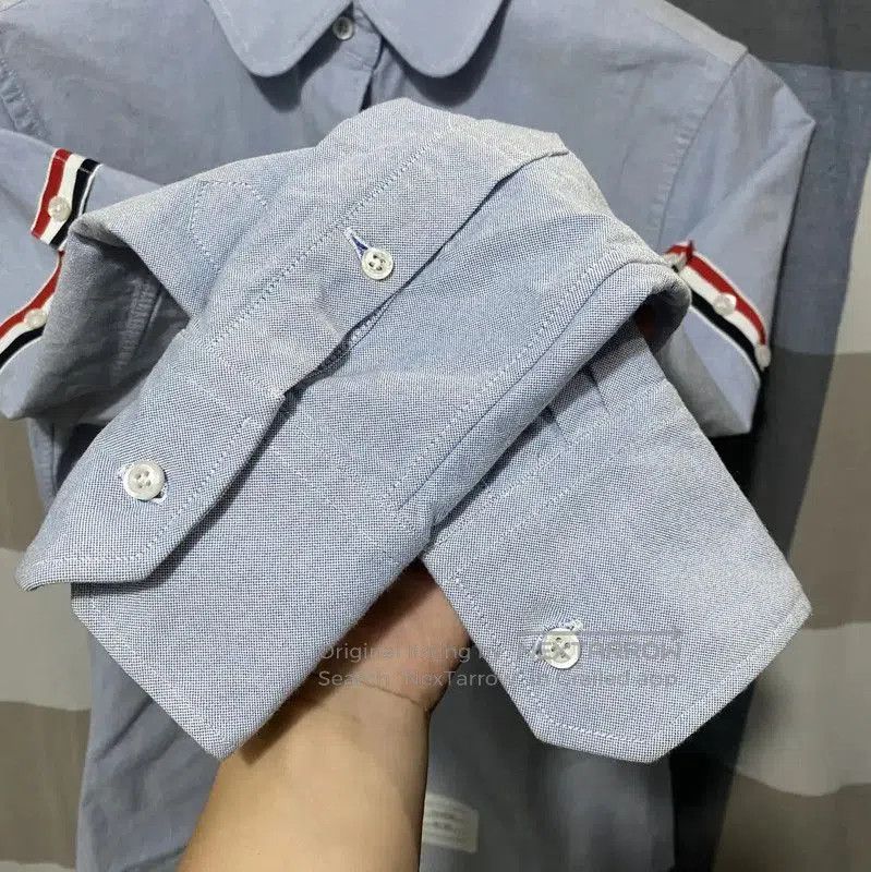 Thom Browne Thom Browne Light Blue Cotton Women's Shirt . Size M / US 6-8 / IT 42-44 - 3 Thumbnail