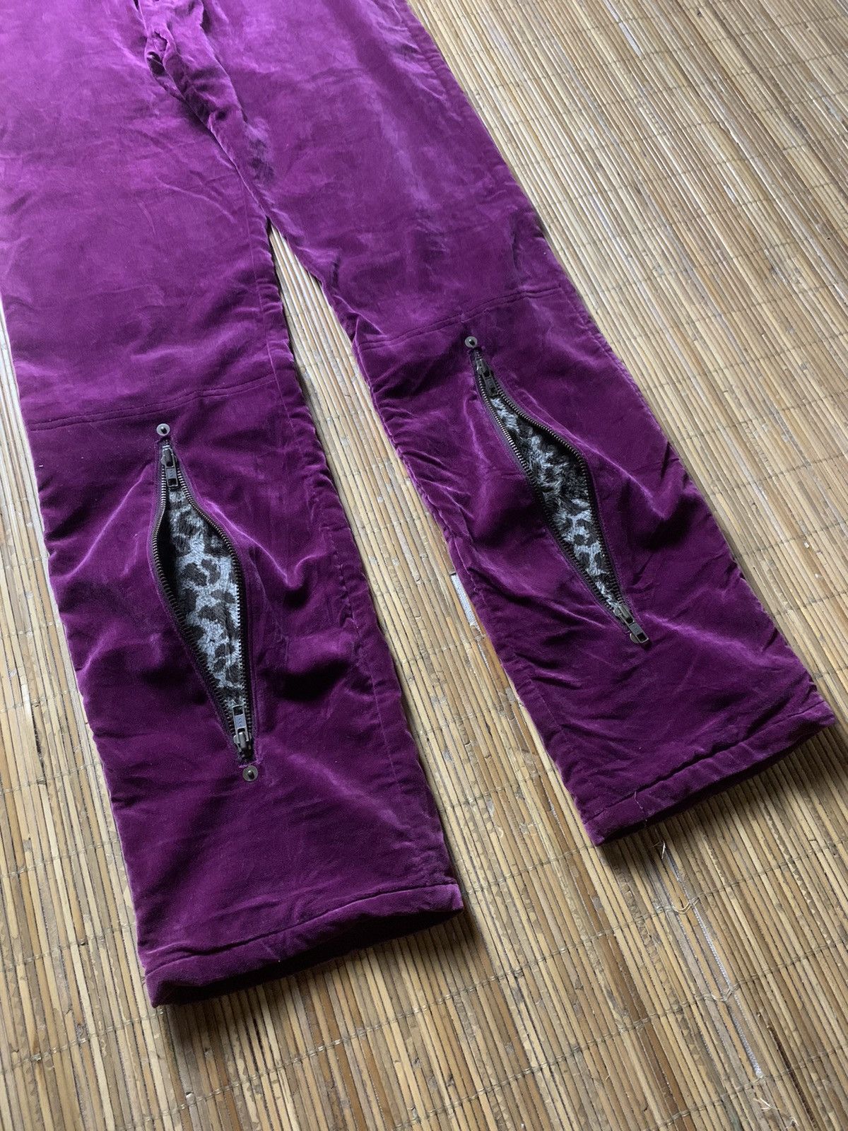 20471120 × Beauty Beast × Japanese Brand Milkboy Velvet Purple Zip Pants Size US 31 - 2 Thumbnail