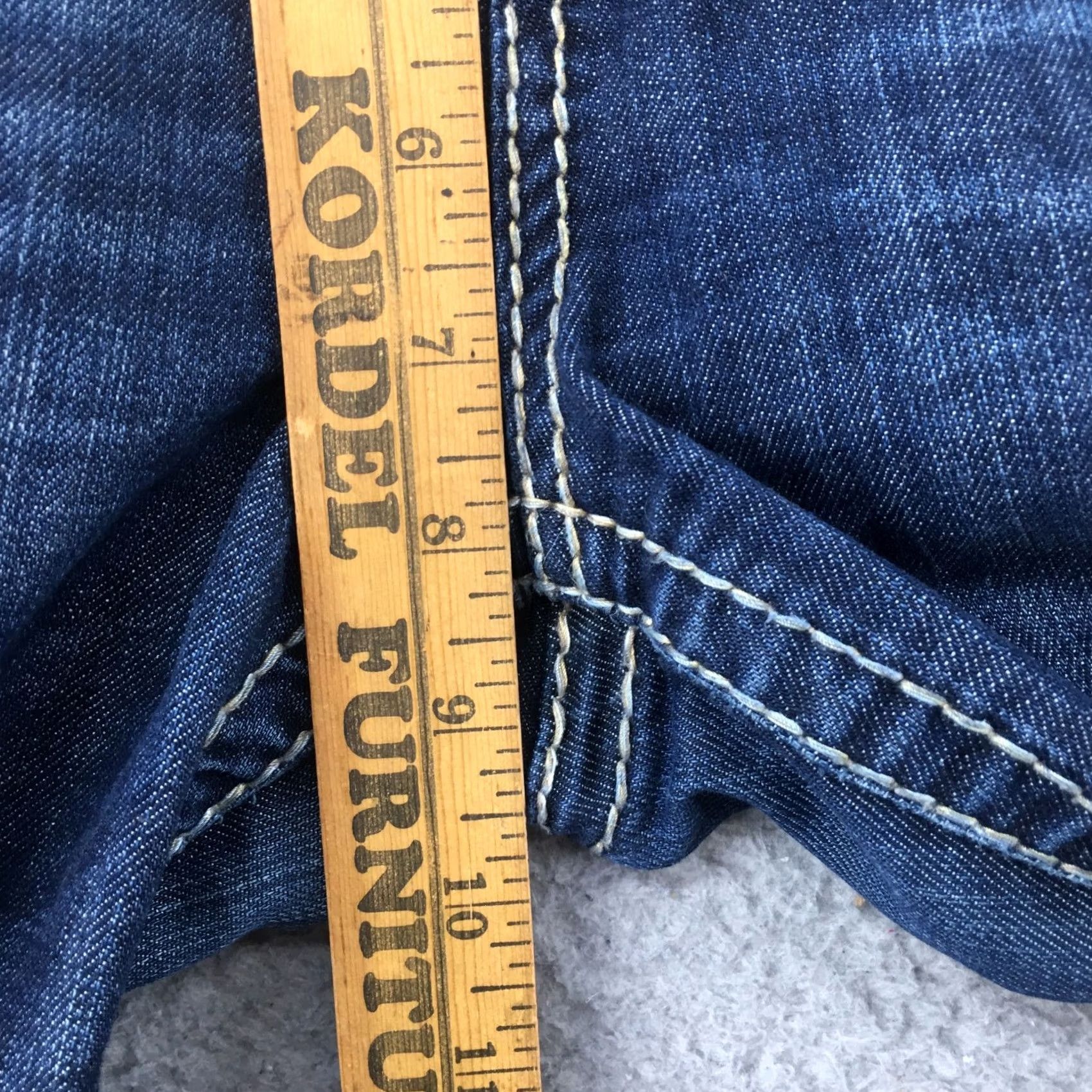 Vintage KUT from the Kloth Skinny Jeans Womens 2 Blue Denim Low Rise Dark Wash Zip Fly Jeans Size 26" / US 2 / IT 38 - 7 Thumbnail