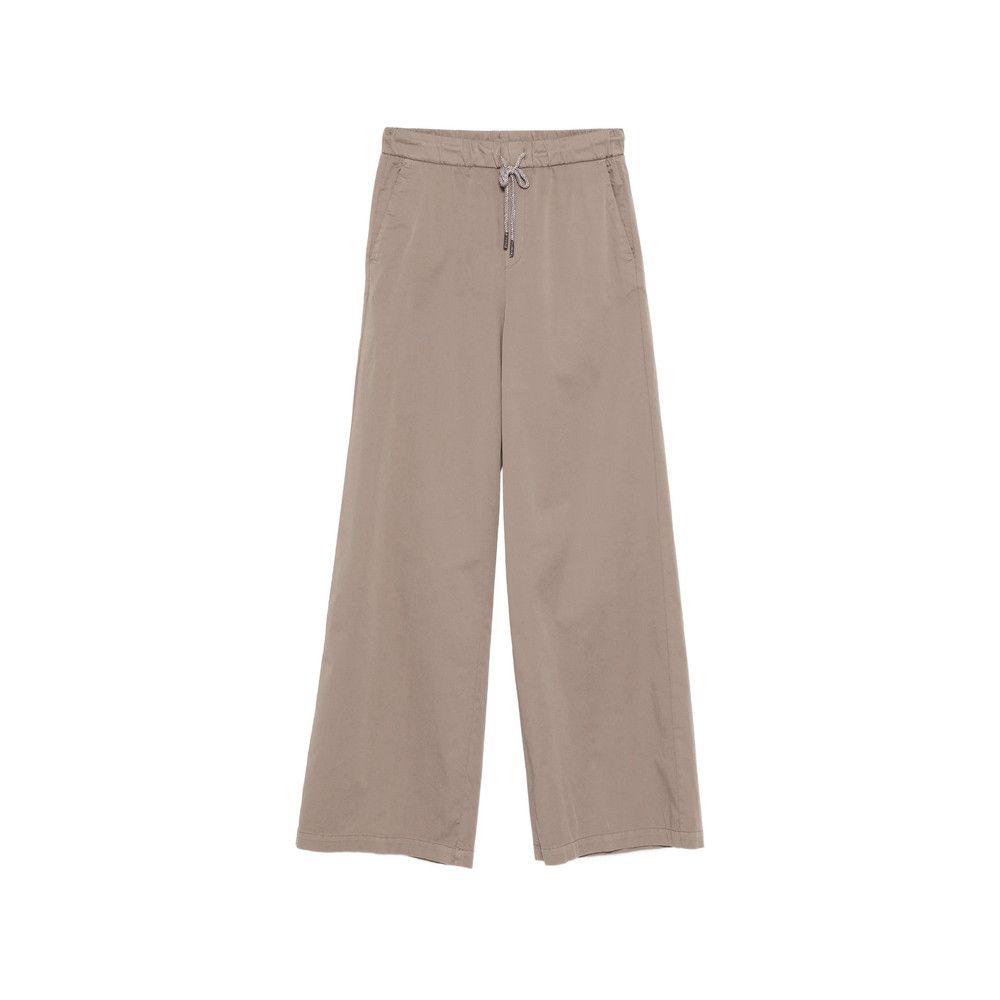 Panicale Panicale BROWN Trousers - Palazzo Pants Size 30" / US 8 / IT 44 - 1 Thumbnail