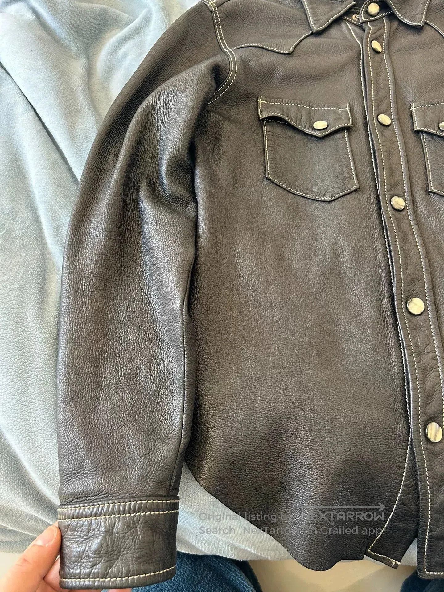 The Flat Head Soft Leather Western Style Shirt. Size US S / EU 44-46 / 1 - 4 Thumbnail