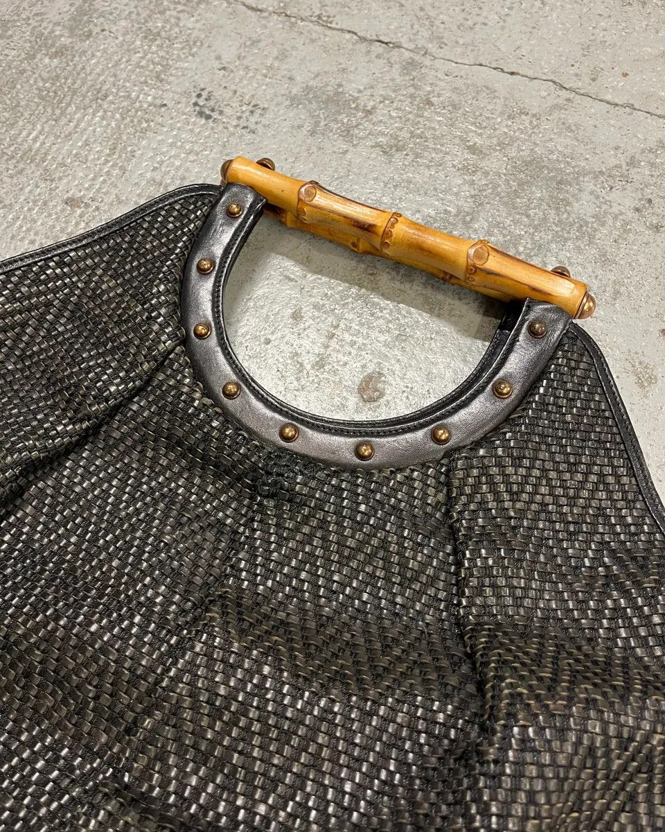 Gucci 2000s Gucci Black Bamboo Handle Hobo Bag Size ONE SIZE - 5 Thumbnail