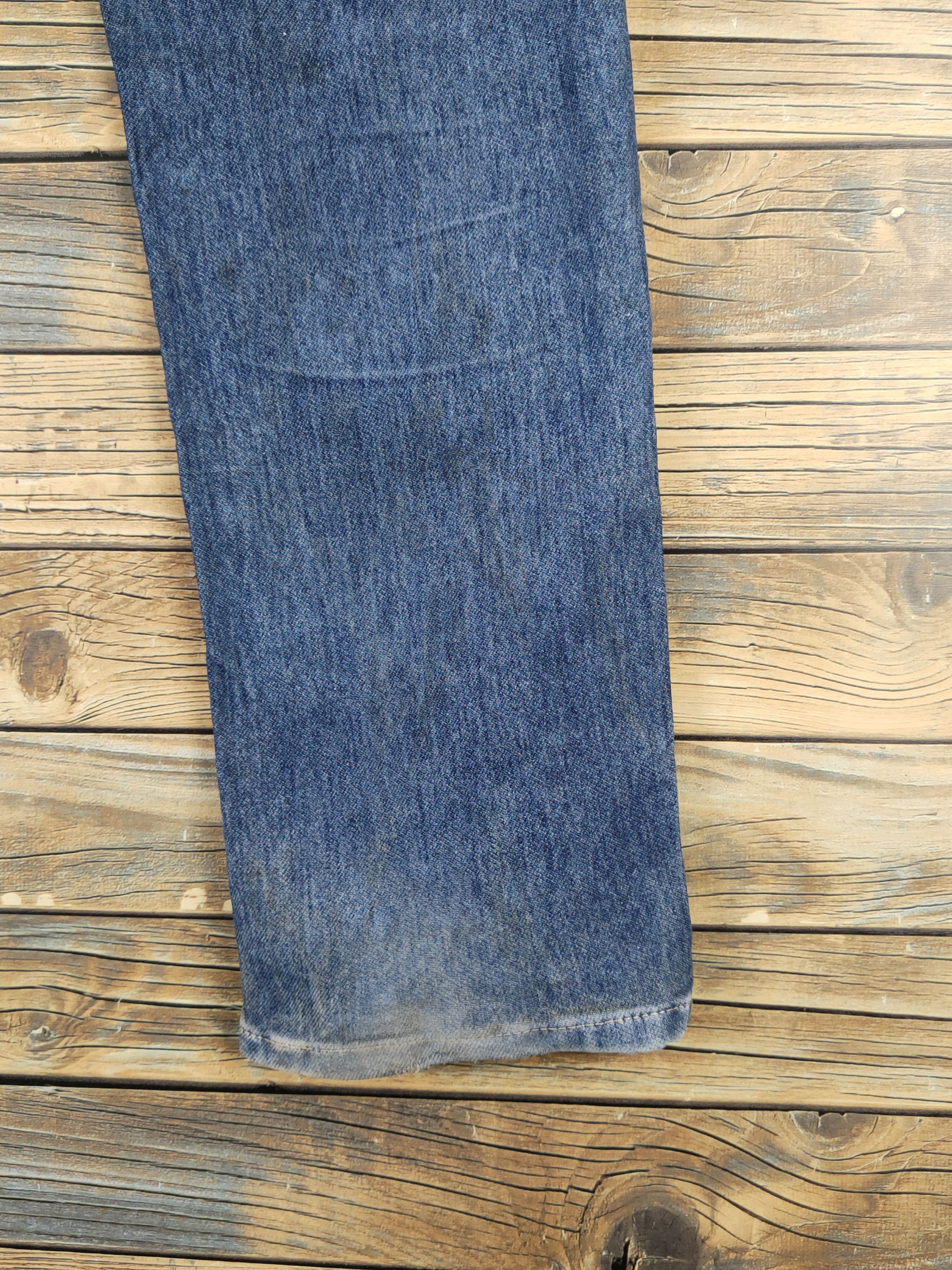 Edwin Edwin Dark Blue Distressed Ripped denim Jeans #W1404 Size US 32 / EU 48 - 14 Thumbnail