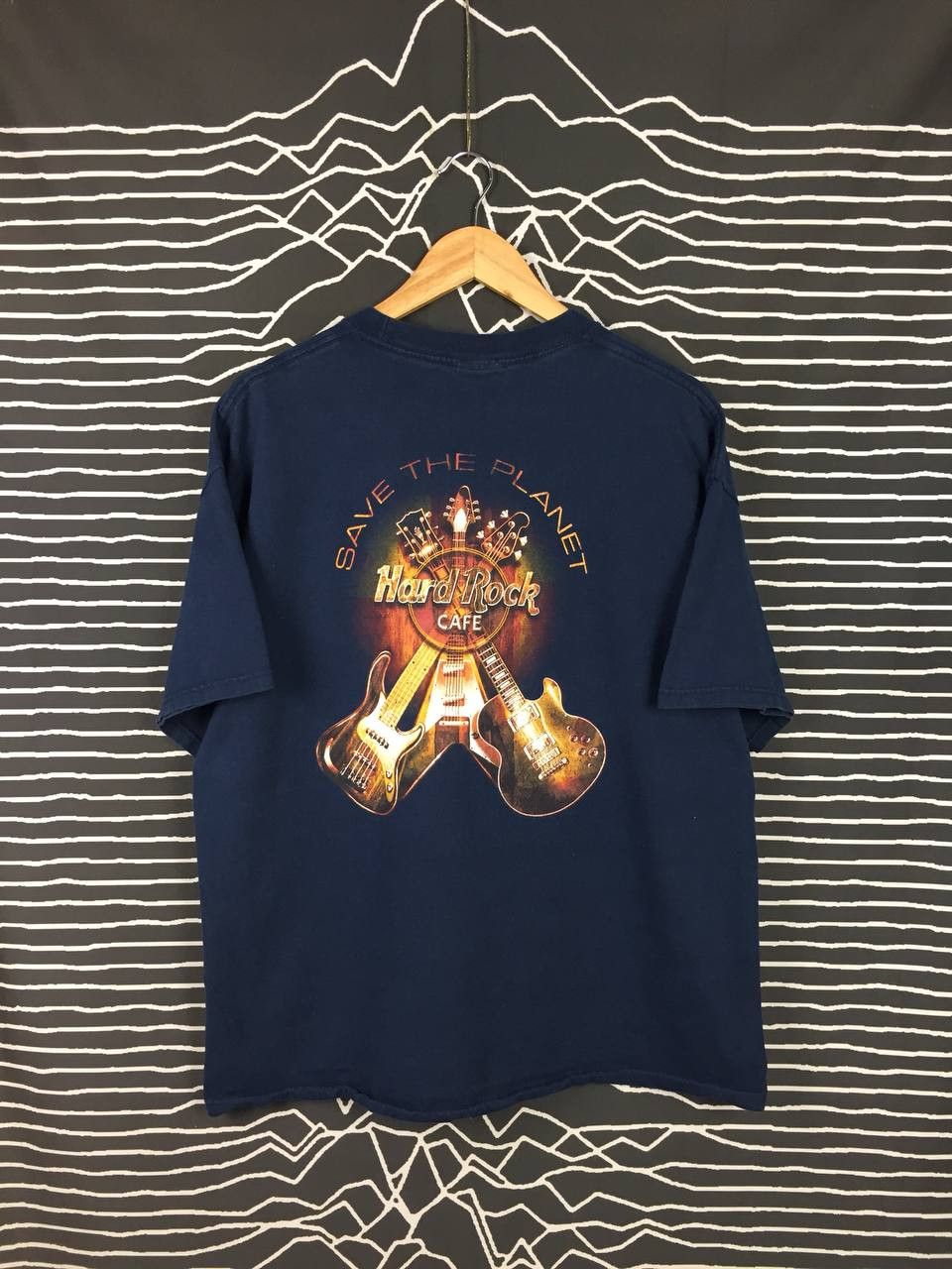 Hard Rock Cafe × Vintage Vtg Hard Rock Cafe Hollywood Save The Planet Graphic Tee Size US XL / EU 56 / 4 - 1 Thumbnail