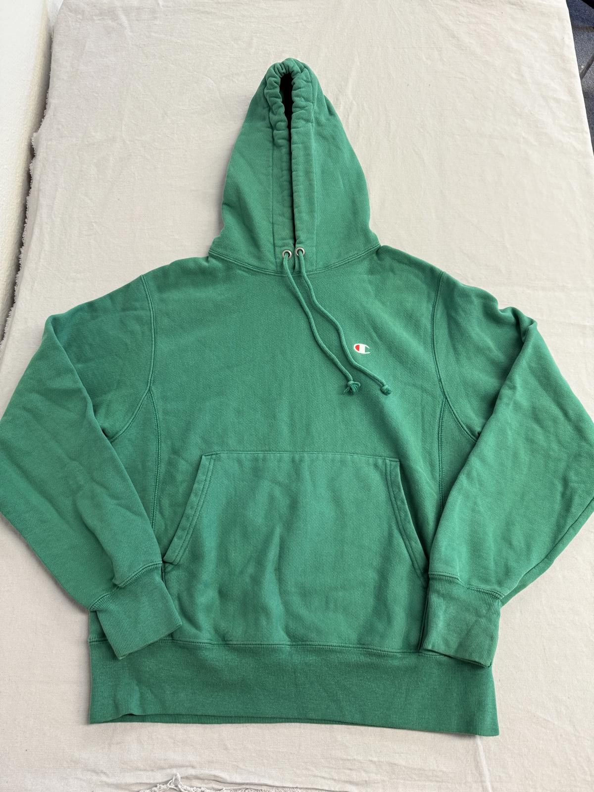 Champion VTG Champion Hoodie Green Reverse Weave S Size US S / EU 44-46 / 1 - 1 Thumbnail