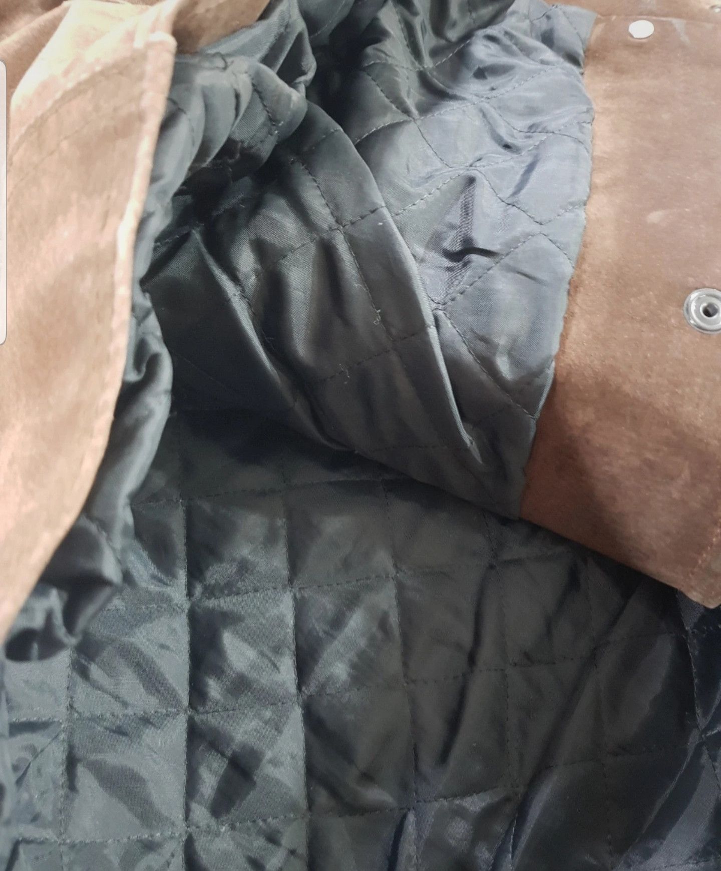 Vintage True Vintage Brown Faded Leather Quilted Heavy duffle jacket Size US XL / EU 56 / 4 - 4 Thumbnail