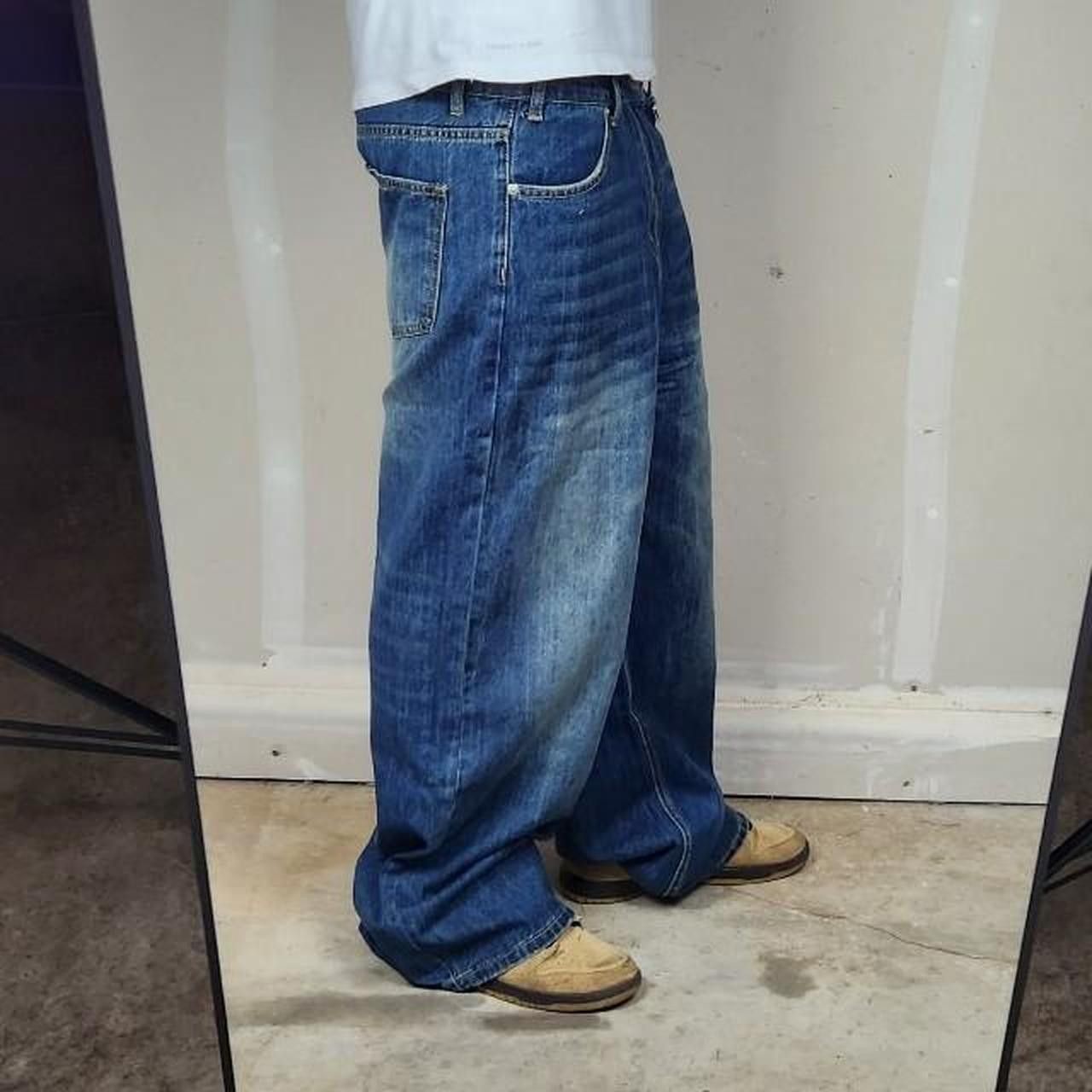 Japanese Brand Baggy faded blue denim 30 waist Size US 30 / EU 46 - 1 Thumbnail