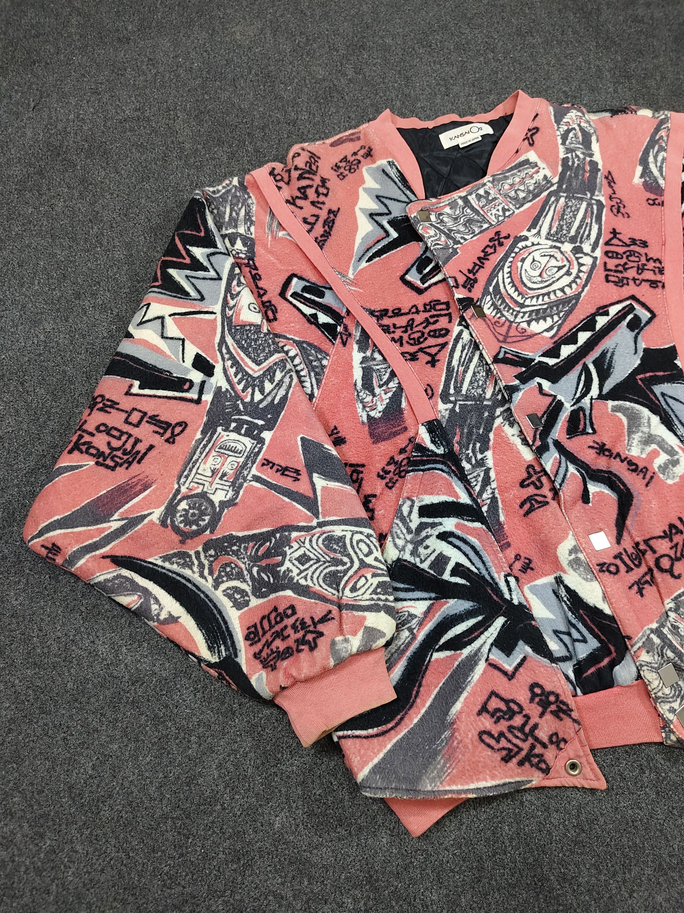 Kansai Yamamoto 80s Kansai O2- Archive Culture Art Graphic Bomber Jacket Size US M / EU 48-50 / 2 - 5 Thumbnail