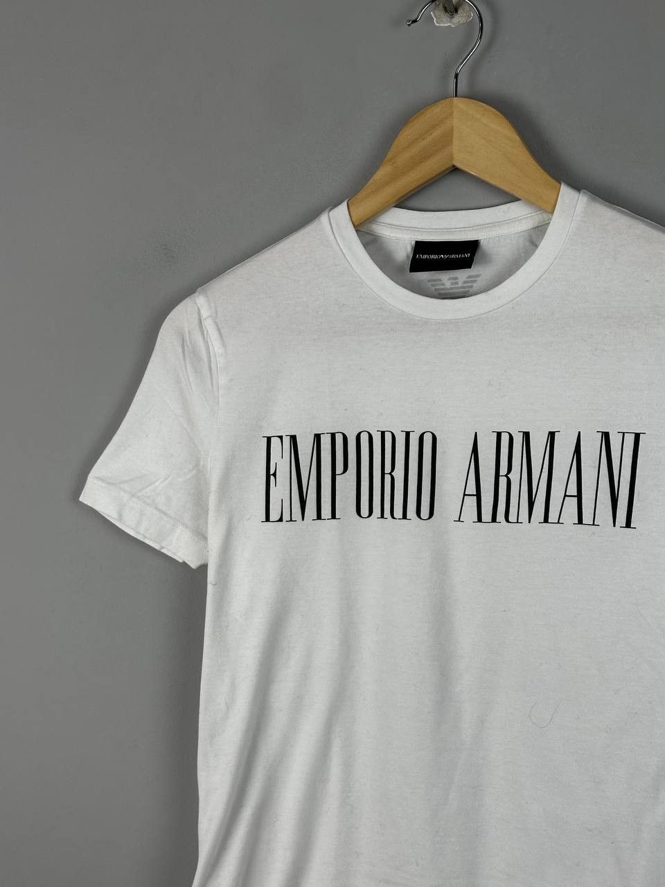 Emporio Armani Luxury Emporio Armani Big Logo White T Shirt Size S / US 4 / IT 40 - 1 Thumbnail