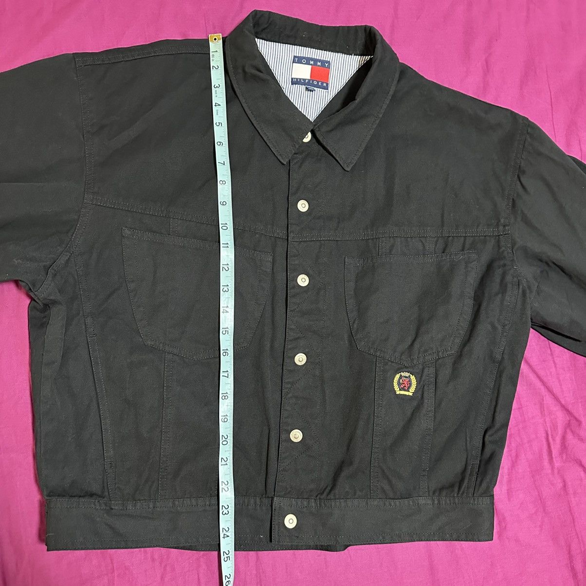 Tommy Hilfiger × Vintage Vintage Tommy Hilfiger Lion Crest Trucker Jacket XL Size US XL / EU 56 / 4 - 7 Thumbnail