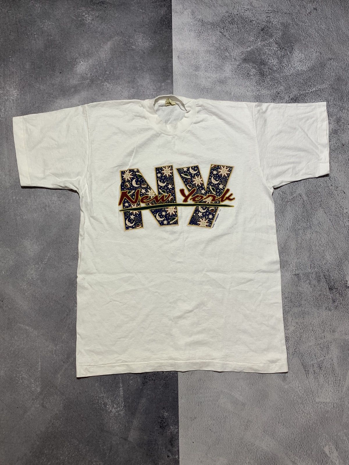 Vintage 90s NewYork 1995 tee big logo one stitch size L