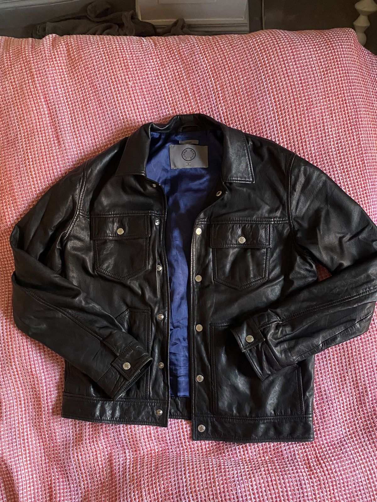 Vintage Leather jacket, human scales Grailed