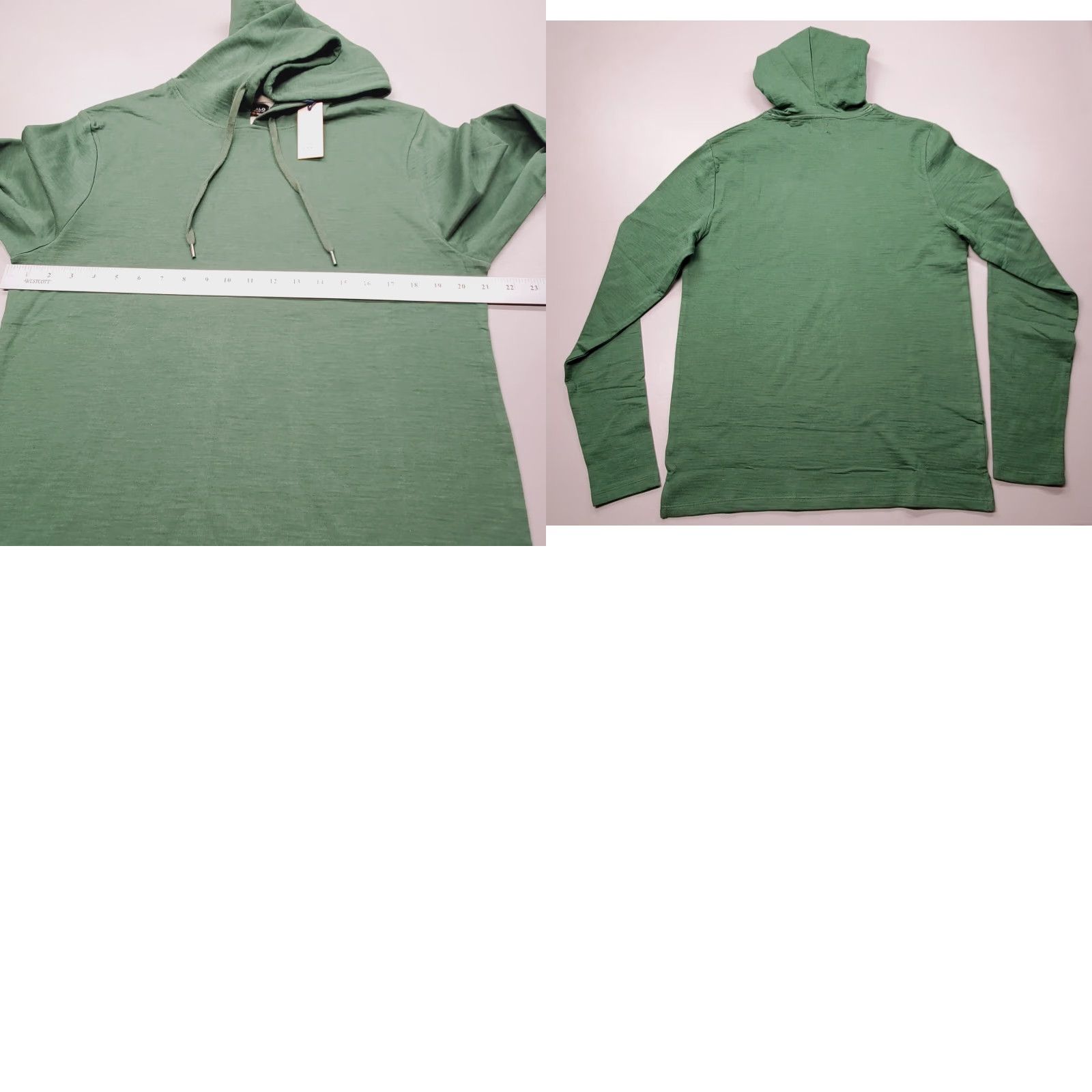 Buffalo David Bitton Buffalo David Bitton Hoodie Koyo Green Trekking Men's M Green Solid Knit Logo Full Zip Hooded Long Sleeve All Seasons Regular Mens Size US M / EU 48-50 / 2 - 8 Thumbnail