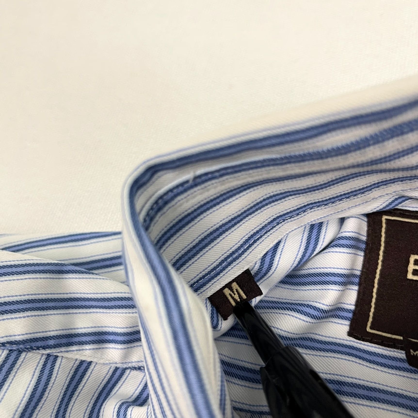 Abercrombie & Fitch VINTAGE Ezra Fitch Abercrombie Shirt Mens M Blue White Striped Button Up Cotton Y2K Size US M / EU 48-50 / 2 - 5 Thumbnail