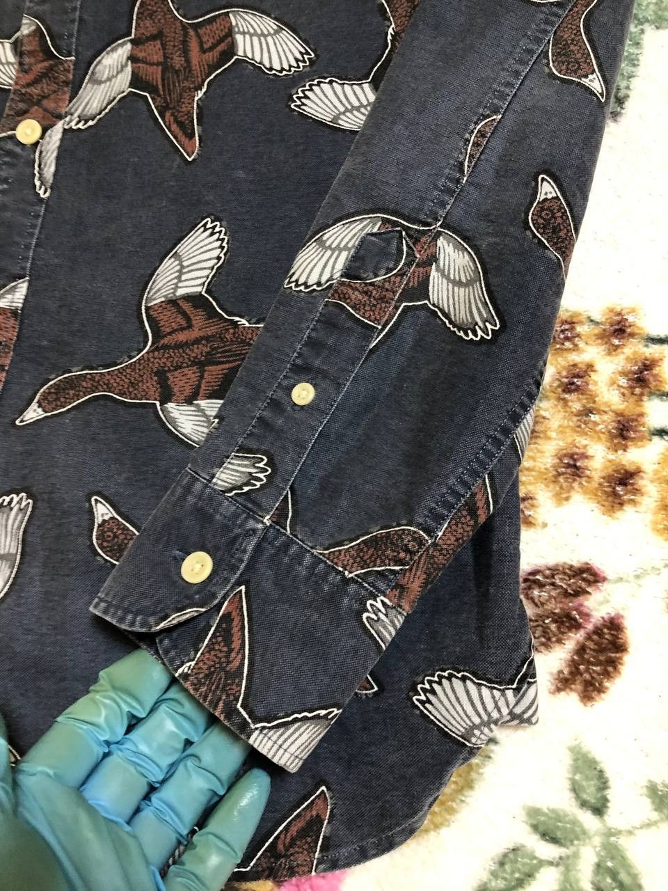 Allsaints Vintage bird print Shirt Allsaints crazy Y2K slim fit Size US XS / EU 42 / 0 - 2 Thumbnail