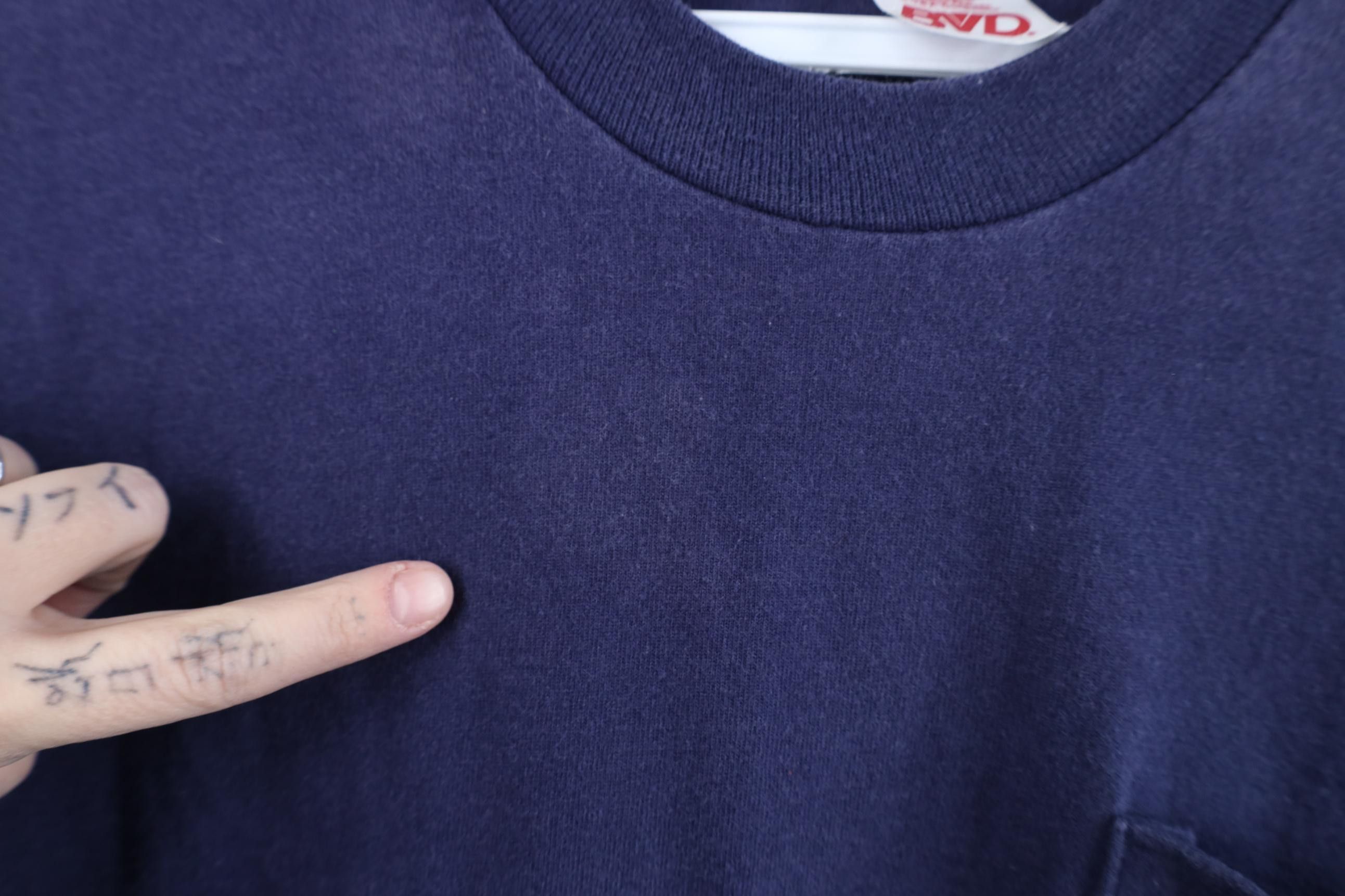 Vintage Vintage 90s Streetwear Heavyweight Pocket T-Shirt Blue Size US XXL / EU 58 / 5 - 5 Thumbnail