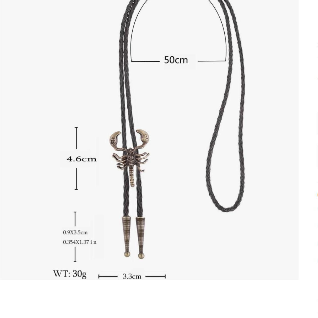 Other Gold Scorpion Bolo Tie Size ONE SIZE - 2 Thumbnail