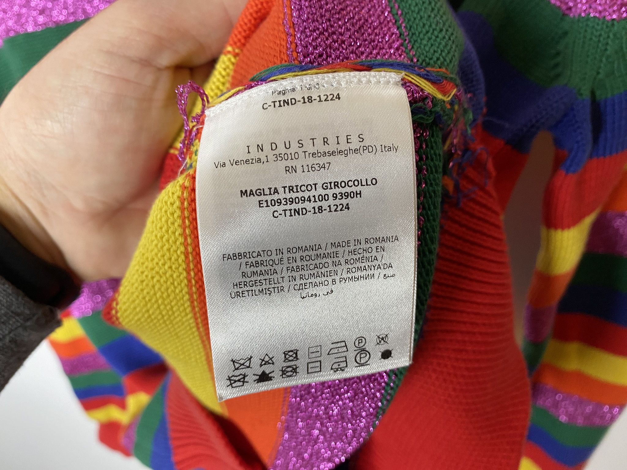 Moncler MONCLER STRIPED KNIT SWEATER MULTICOLOUR COTTON CREWNECK Size L / US 10 / IT 46 - 5 Thumbnail