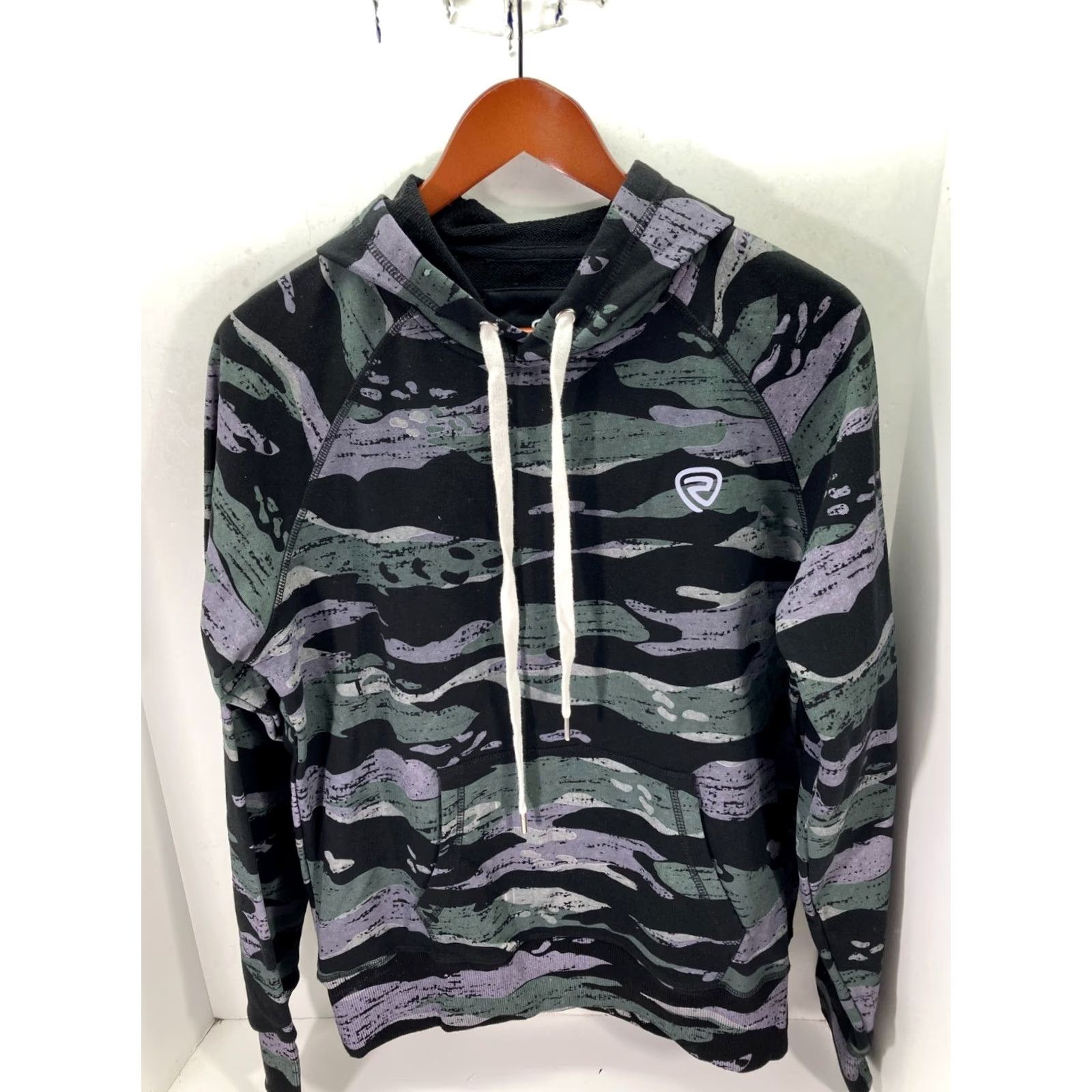 Denime Rock & Roll Denim Pullover Hooded Sweatshirt Mens M Multicolor Camo Western Cowboy Drawstring Size US M / EU 48-50 / 2 - 2 Thumbnail