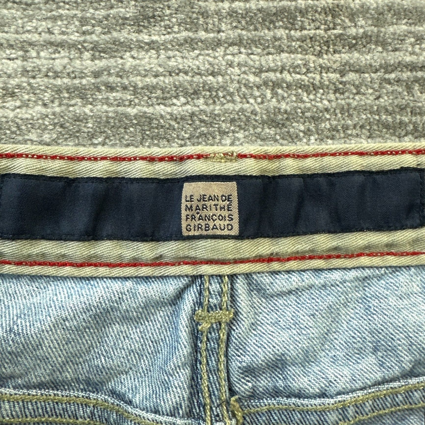 Denime VINTAGE Girbaud Jeans Mens 36x31 Denim Pants Y2K 90s Baggy Wide-Leg Distressed Logo Embroidered Blue 5-Pocket USA Grunge 90s Mens Size US 36 / EU 52 - 7 Thumbnail