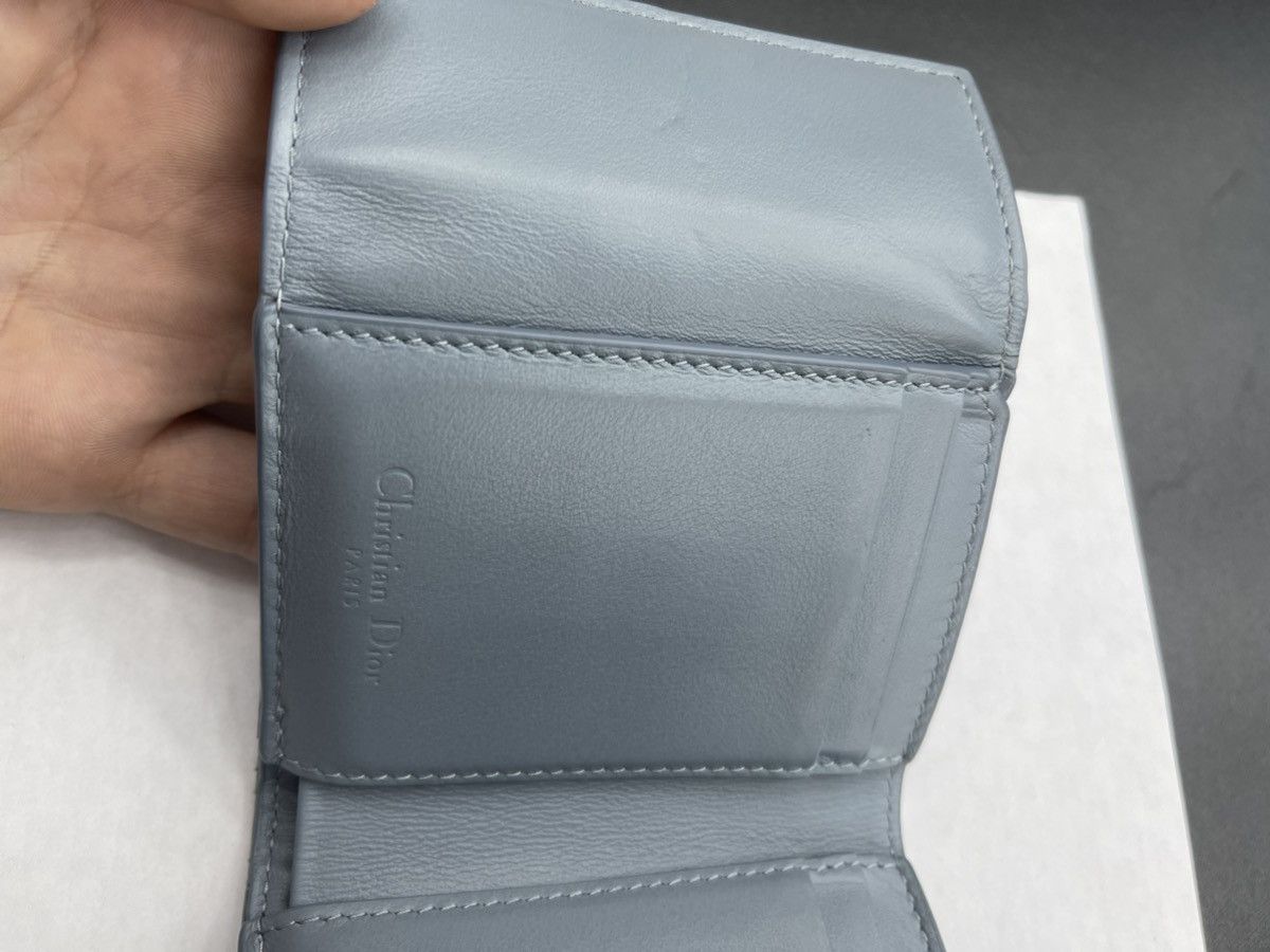 Dior Dior Patent Leather Lady Dior Tri-fold Wallet Blue Authentic Size ONE SIZE - 8 Thumbnail