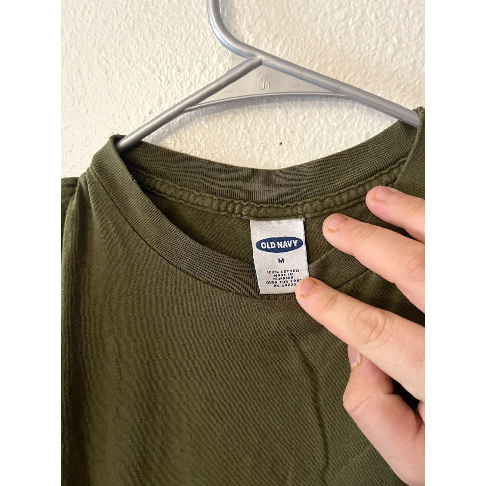 Old Navy Old Navy T-Shirt Crew Neck Short Sleeve Men M Green, Cotton Knit, Colorful All Seasons, Regular Fit Size US M / EU 48-50 / 2 - 2 Thumbnail