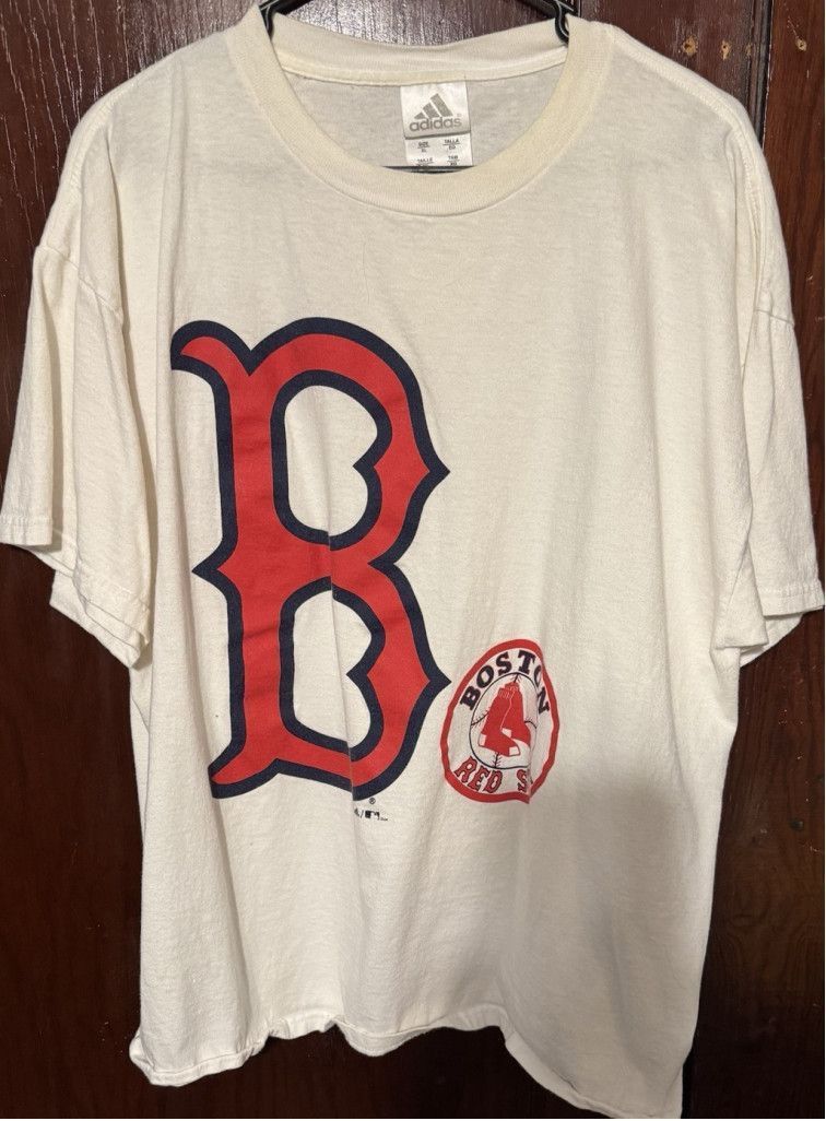 Adidas Boston Red Sox Short Sleeve Adidas T-Shirt Men's XL White Size US XL / EU 56 / 4 - 1 Thumbnail