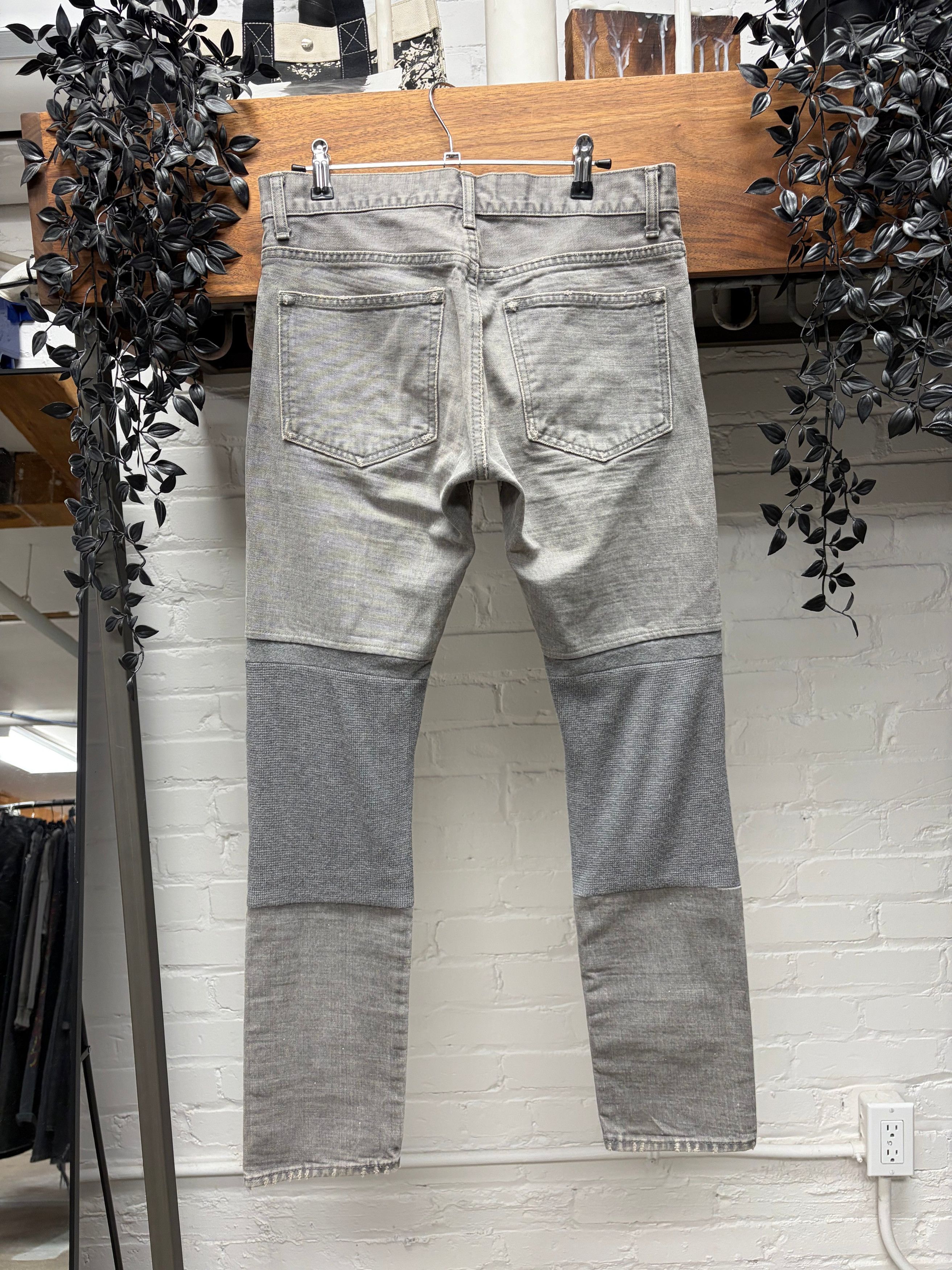 Undercover SS2012 Undercover ‘Thermal Knit’ Grey Hybrid Skinny Jeans Size US 30 / EU 46 - 4 Thumbnail