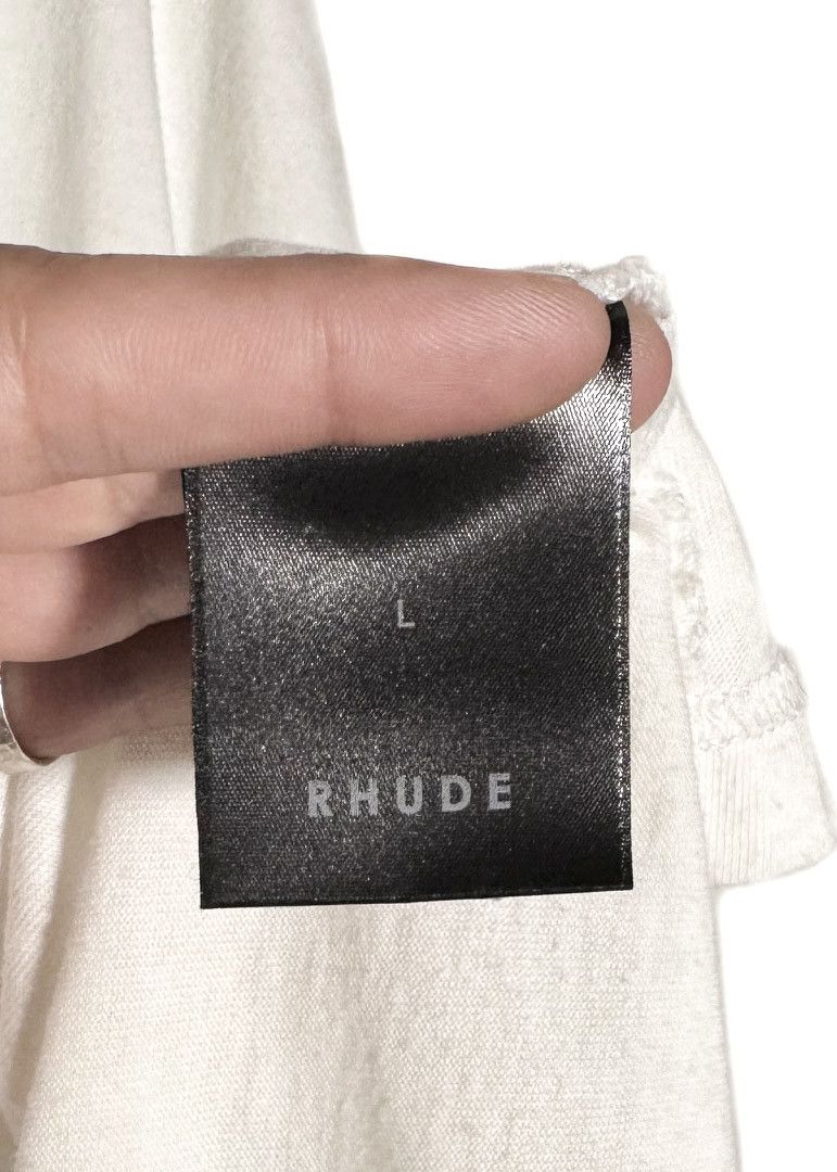 Rhude Rhude Ivory Green 69 Logo Ringer T-shirt Size US L / EU 52-54 / 3 - 6 Thumbnail
