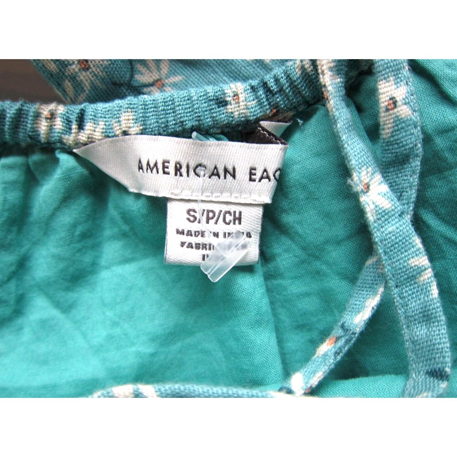 American Eagle Outfitters VINTAGE New American Eagle Linen Cotton Green White Yellow Daisy Tank Slip Dress Small Size S / US 4 / IT 40 - 3 Thumbnail