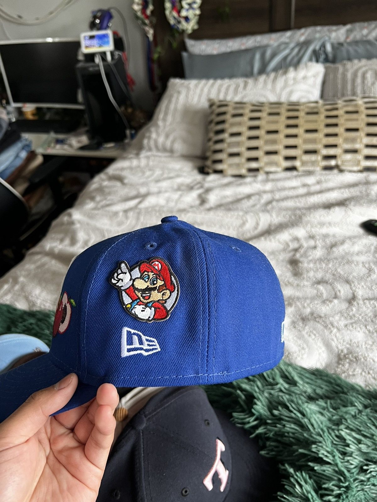 New Era Blue Atlanta Braves 59fifty Fitted w/Side Patch 7 Size ONE SIZE - 3 Thumbnail