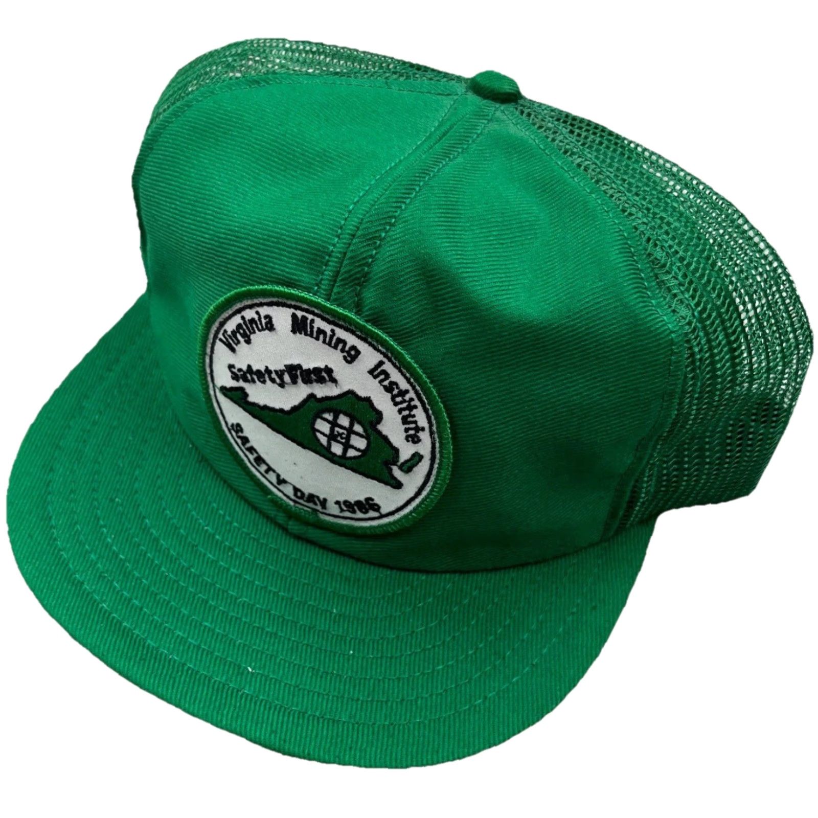 Coal Vintage Louisville MFG Trucker Hat Cap Snap Back Green Patch USA Coal Mining 80s Size ONE SIZE - 2 Thumbnail