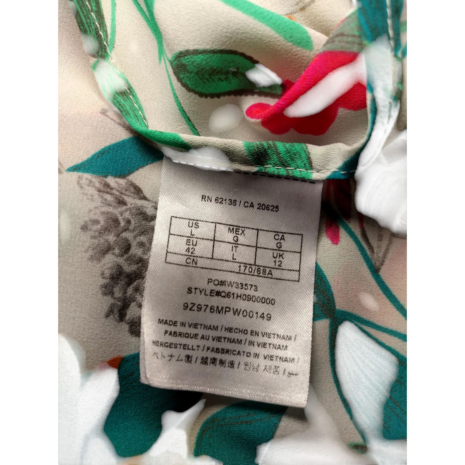 Guess Guess Womens Casual Tunic Long Sleeve Multicolored Floral Size L / US 10 / IT 46 - 11 Thumbnail