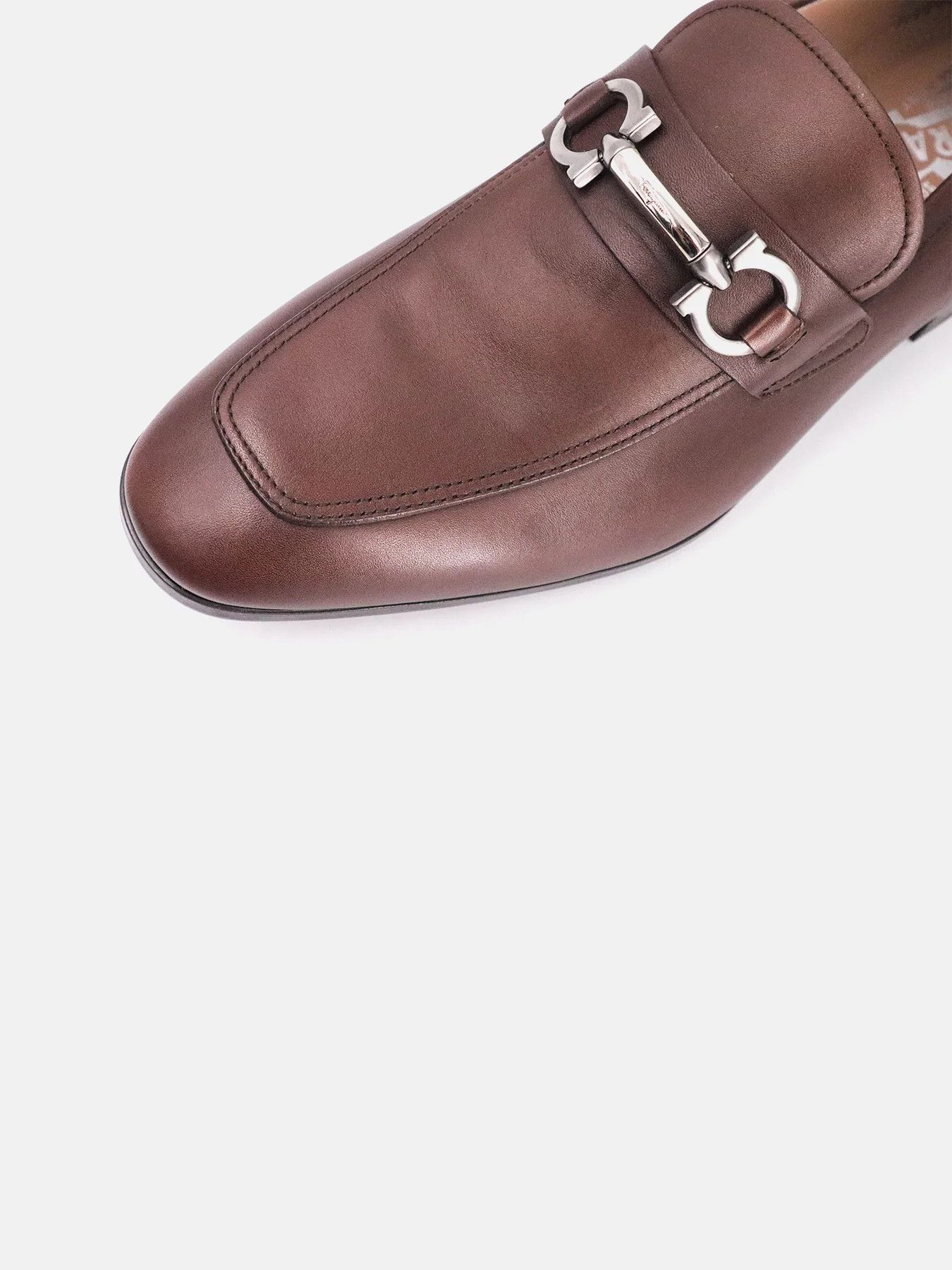 Salvatore Ferragamo o1s1rm0924 Benford Cioccolato Calf Shoes in Brown Size US 10 / EU 43 - 4 Thumbnail