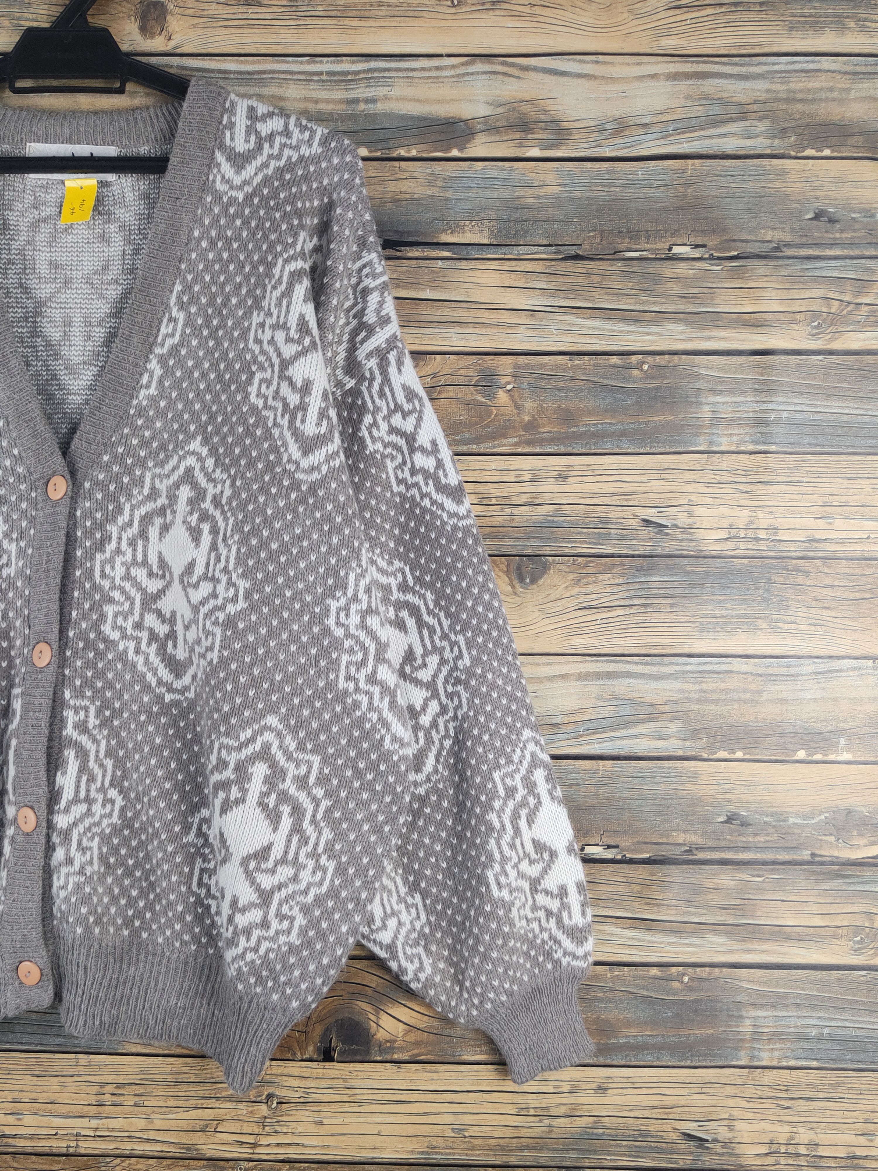 Japanese Brand DL Mackoul vintage Gray Knitwear Cardigan #46-194T Size XL / US 12-14 / IT 48-50 - 5 Thumbnail