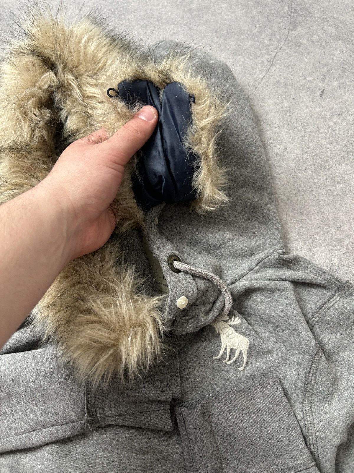 Abercrombie & Fitch Vintage Abercrombie&Fitch Fur hooded y2k style ifsixwasnine Size US M / EU 48-50 / 2 - 6 Thumbnail
