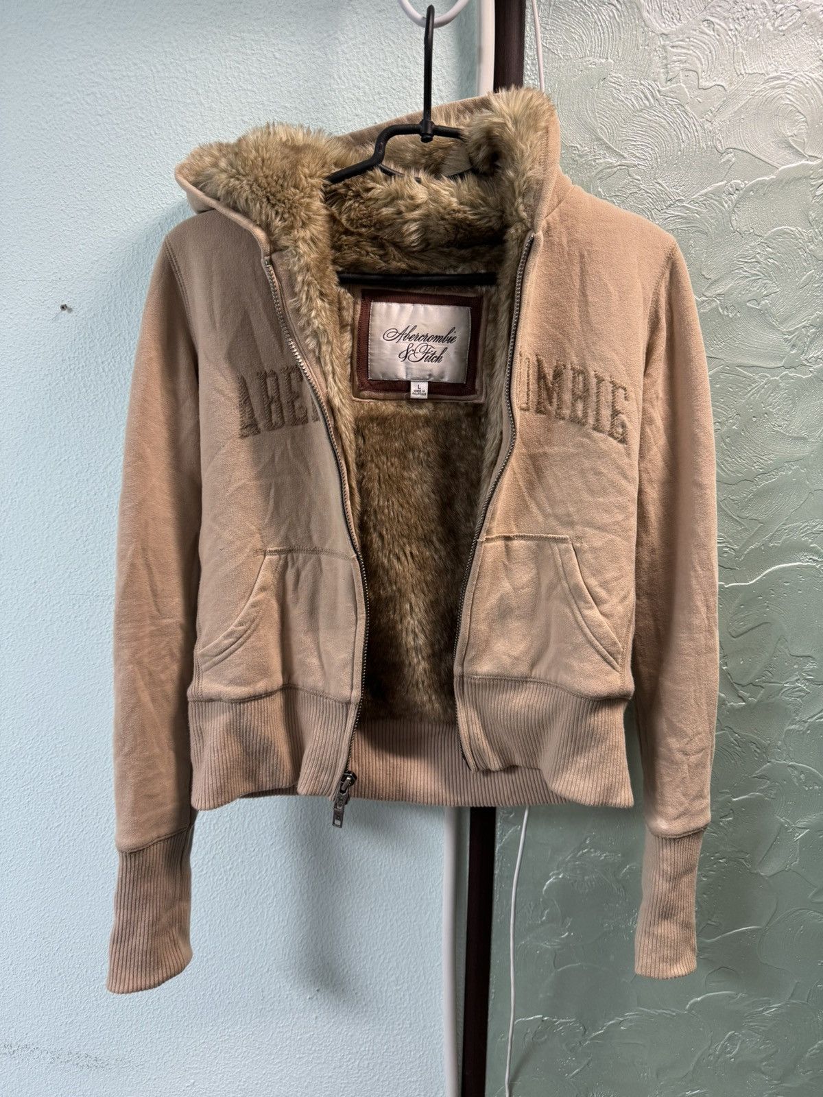 Abercrombie & Fitch Vintage Full Inside Fur Abercrombie&Fitch Double Zip Hoodie Size US M / EU 48-50 / 2 - 2 Thumbnail