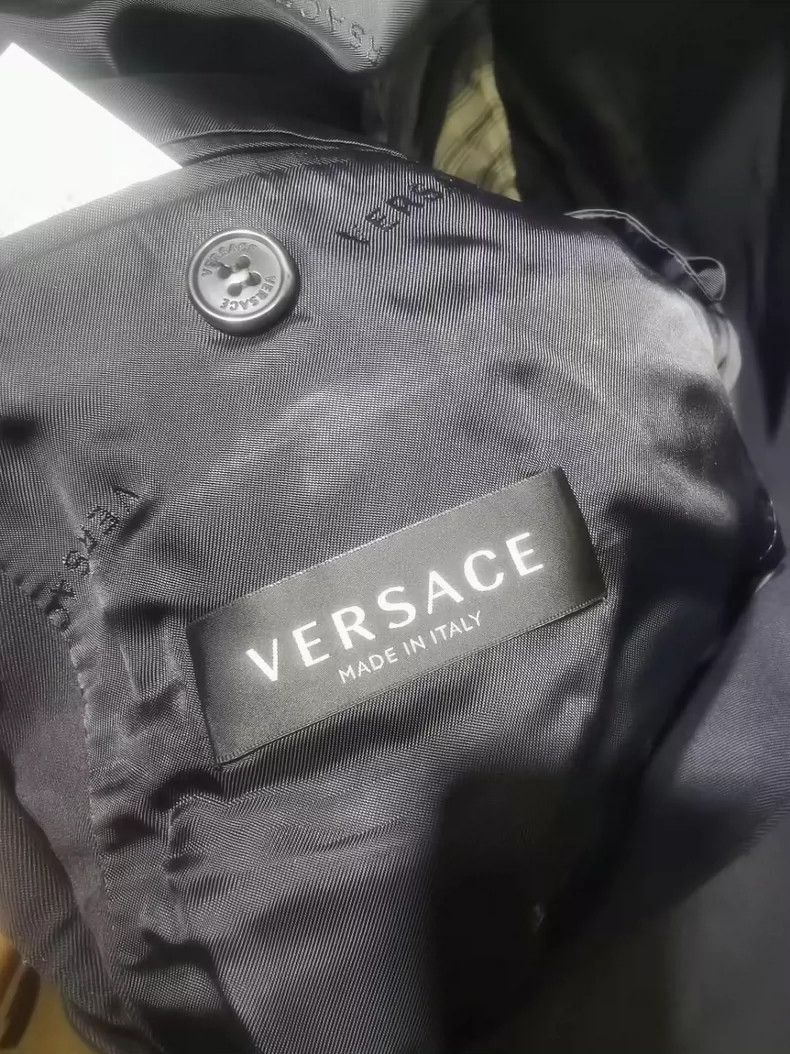 Versace Versace Pure wool navy blue men's suit Size US L / EU 52-54 / 3 - 5 Thumbnail