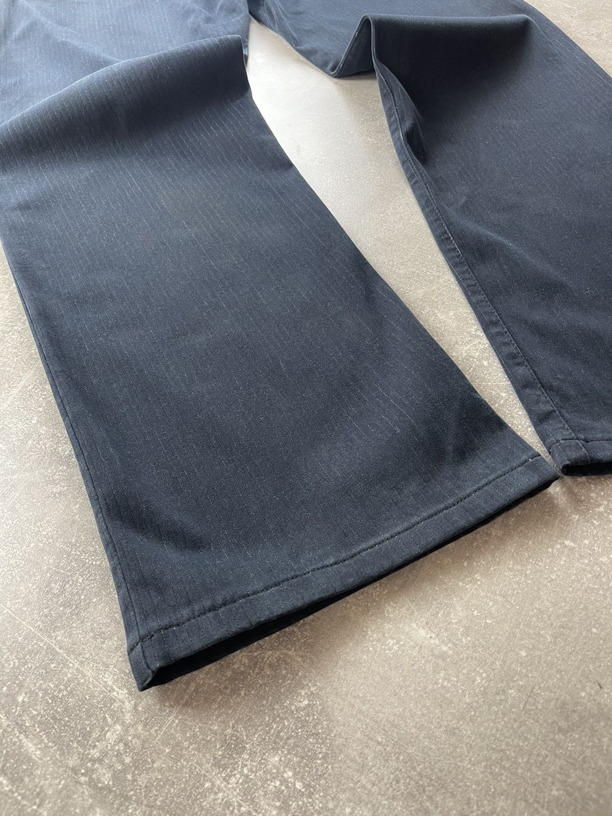 Armani × Vintage Armani Jeans Vintage Corduroy Pants Pinstripe Navy Blue Size US 38 / EU 54 - 5 Thumbnail