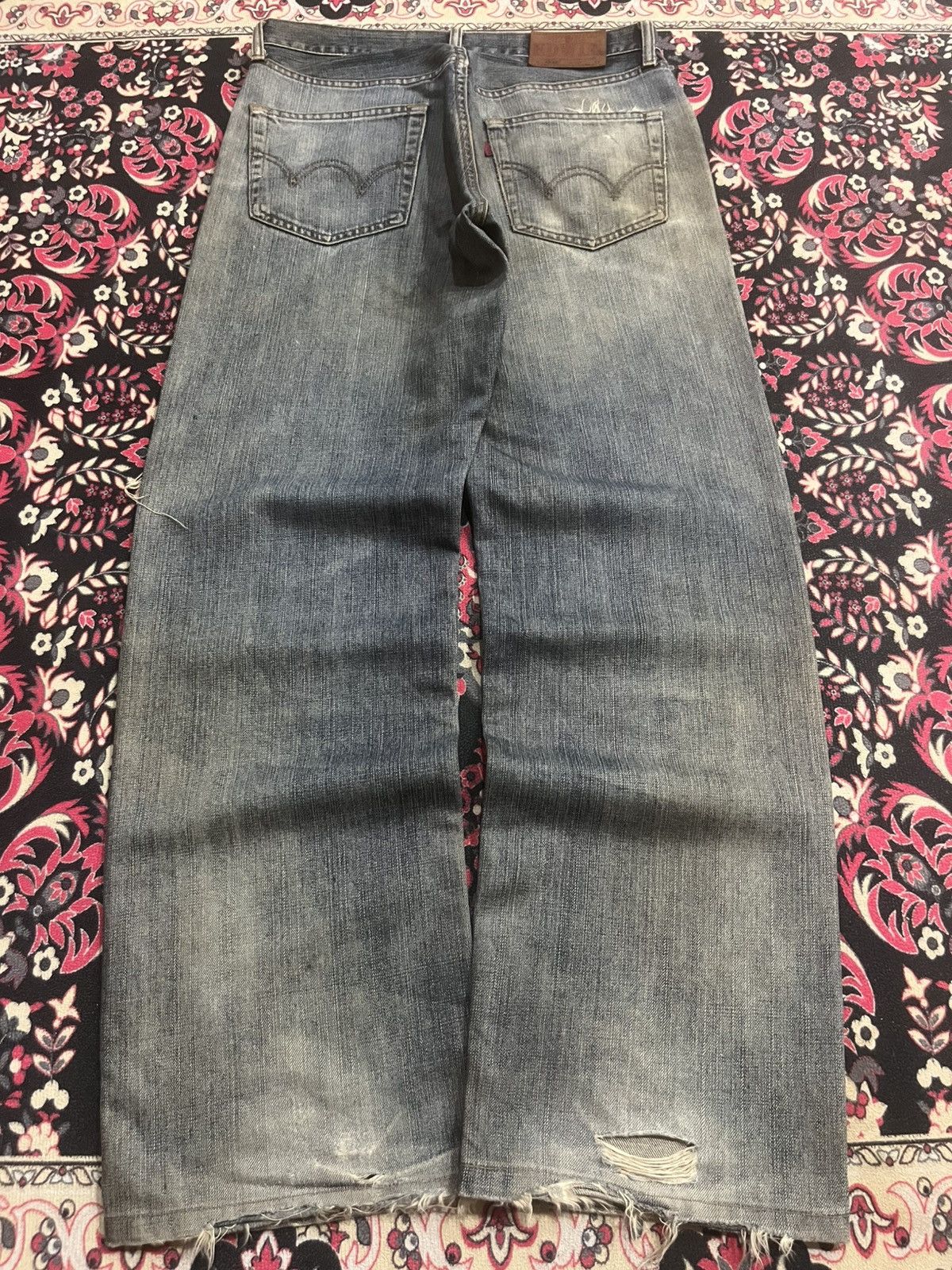 Edwin Vintage Japanese Brand Edwin 503Z Mud Blue Distressed Jeans Size US 30 / EU 46 - 2 Thumbnail