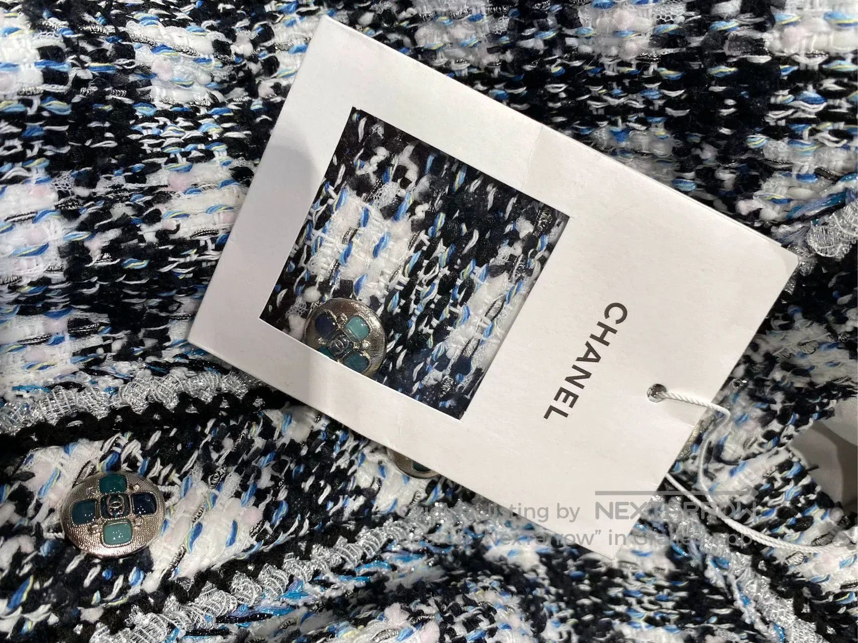 Chanel Chanel 23P Blue White Tweed Jacket. Size US S / EU 44-46 / 1 - 4 Thumbnail