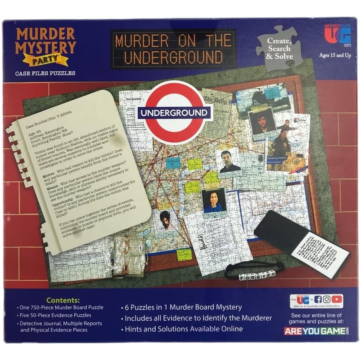 Other Murder Mystery Case Files Murder Puzzle Party Board Game Size ONE SIZE - 5 Thumbnail