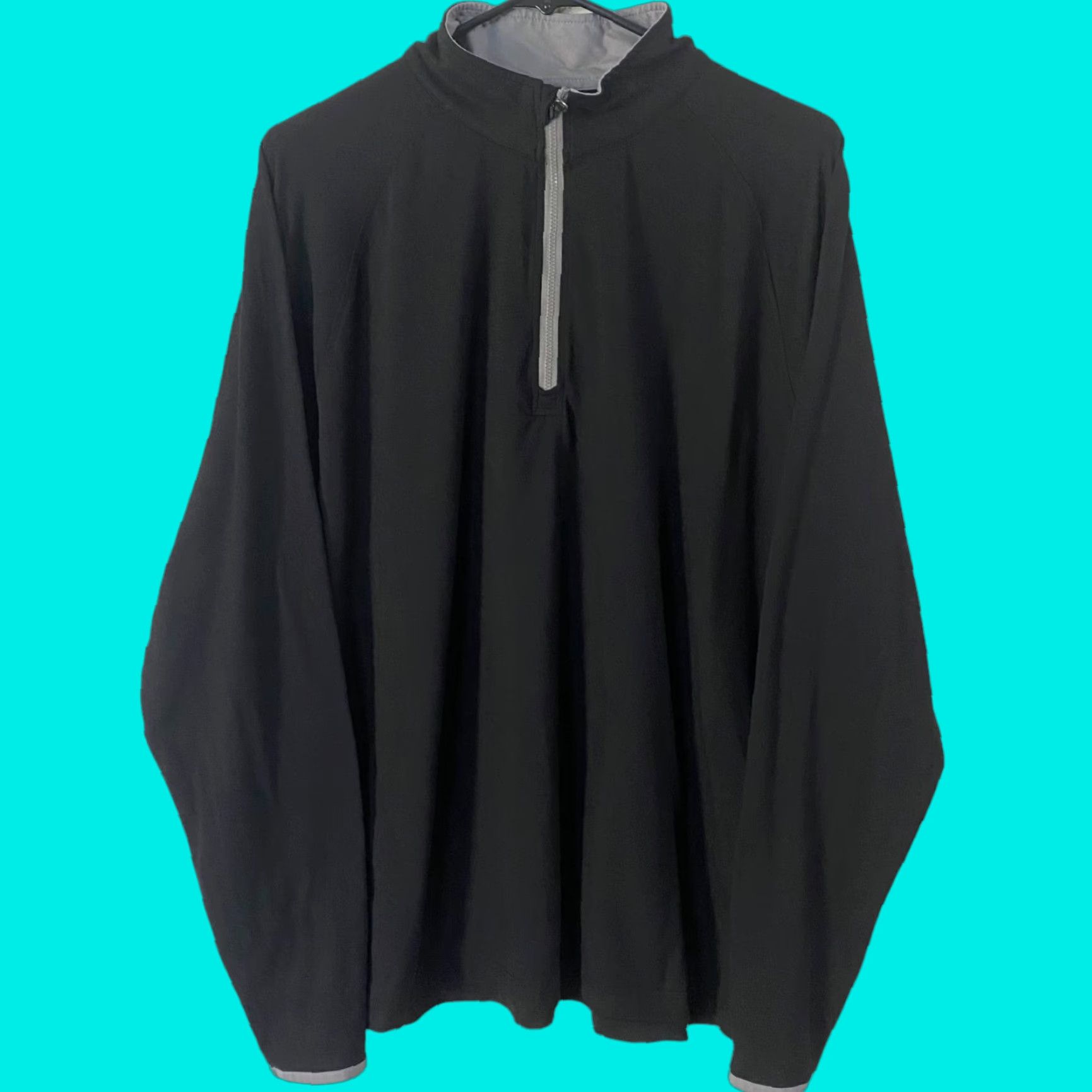 Vintage Cloudveil Athletic Quarter-Zip Sweatshirt Black Men's Large Mock Neck Pullover Size US L / EU 52-54 / 3 - 1 Thumbnail